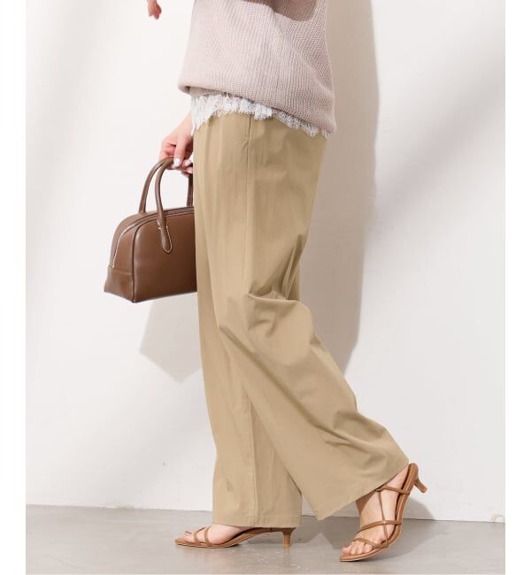 JOURNAL STANDARD「《追加5》【撥水/接触冷感/洗える/UVカット】リネンナイロンストレッチワイドパンツ」|その他|ベージュ A