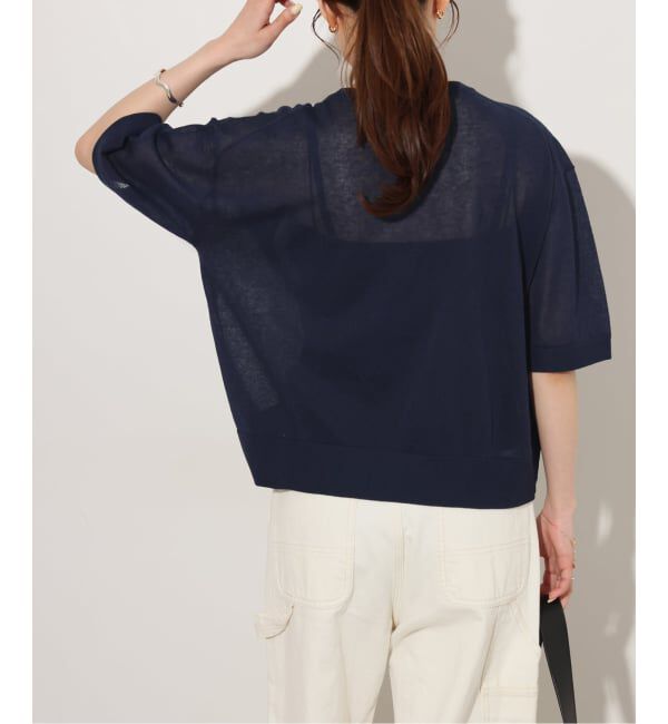 JOURNAL STANDARD relume「《予約》シアーロゴハーフスリーブプルオーバー」|ニット・セーター|