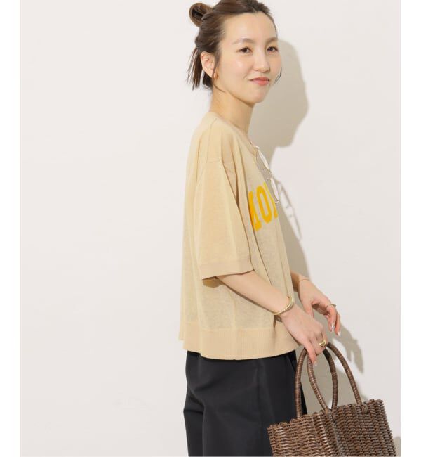 JOURNAL STANDARD relume「《予約》シアーロゴハーフスリーブプルオーバー」|ニット・セーター|