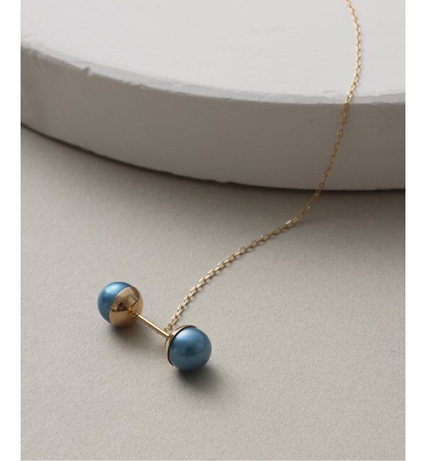 Lilas by Spick&Span「インディゴパール6mmバーモチーフYネックレス K10」|ネックレス|