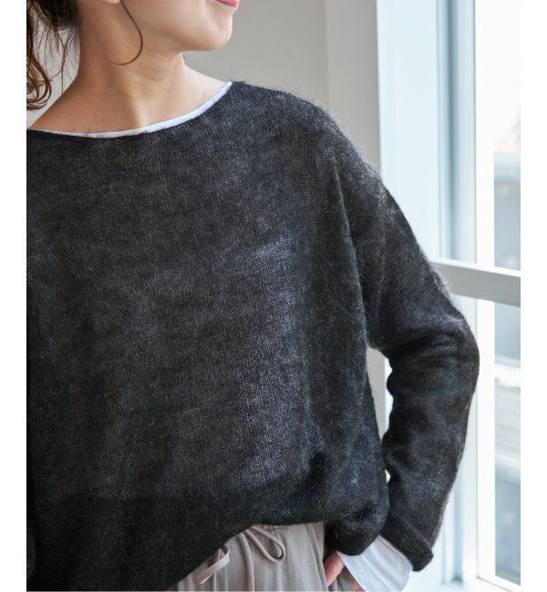 Spick and Span「《WEB限定カラー有り / 追加》ルーズモヘヤMIXボートネックニット」|ニット・セーター|