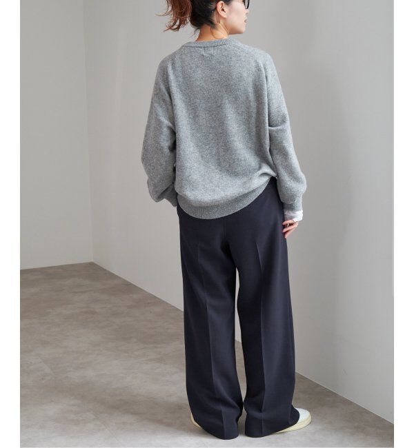 Spick and Span「《追加2》ダブルクロスツータックパンツ」|スラックス|