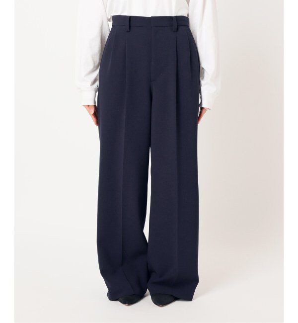 Spick and Span「《追加2》ダブルクロスツータックパンツ」|スラックス|