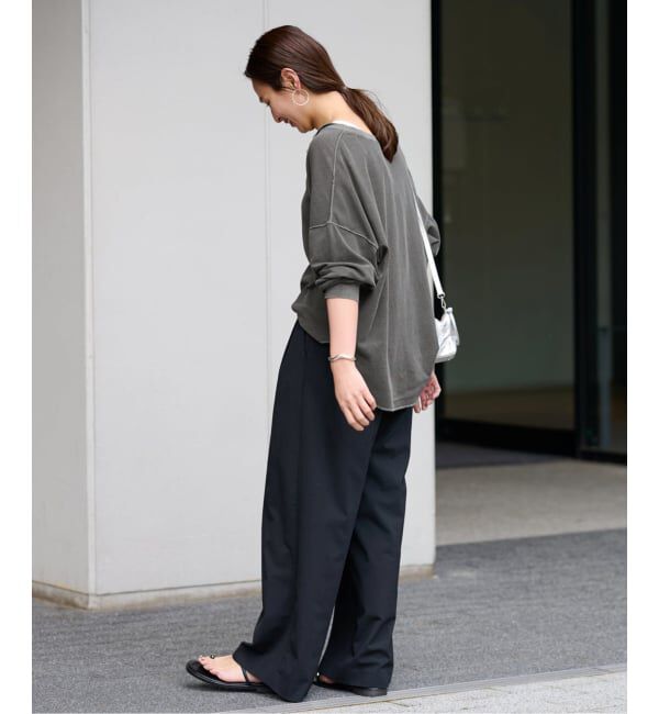 FRAMeWORK「≪WEB限定追加≫ウォッシャブルTWタックワイドパンツ」|スラックス|