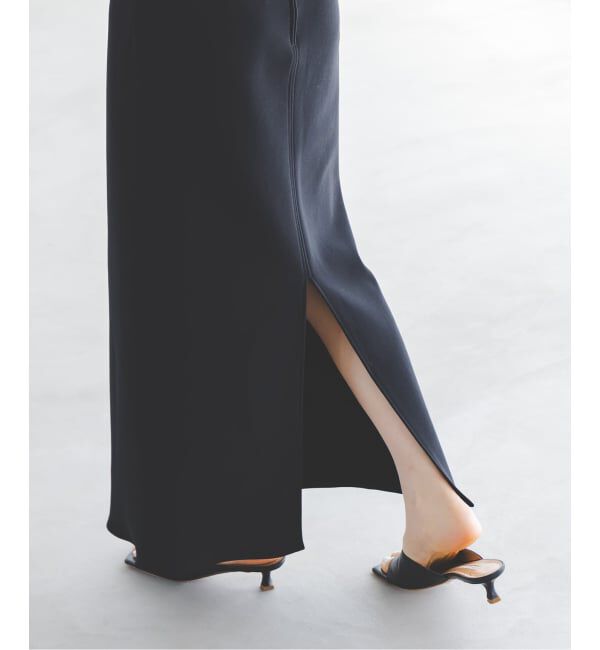 NOBLE「《追加》【洗える】コンフォートジャージーライクタイトスカート 3」|スカート|
