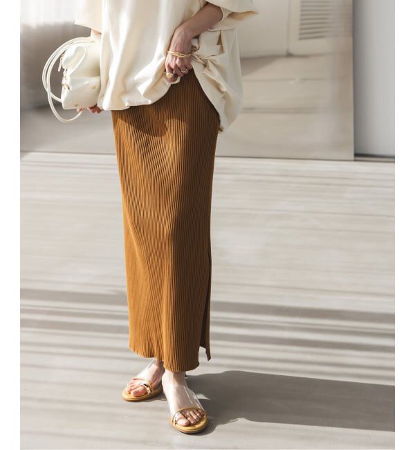 NOBLE「《追加》トタンテレコタイトスカート」|スカート|キャメル