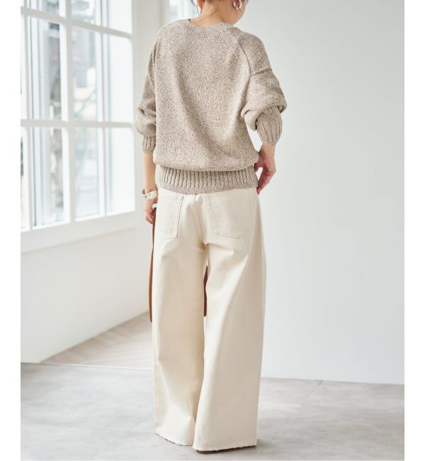 Spick and Span「《追加》レーヨンペーパーヤーンVネックカーディガン」|カーディガン|