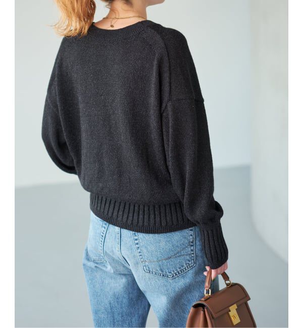 Spick and Span「《追加》レーヨンペーパーヤーンVネックカーディガン」|カーディガン|