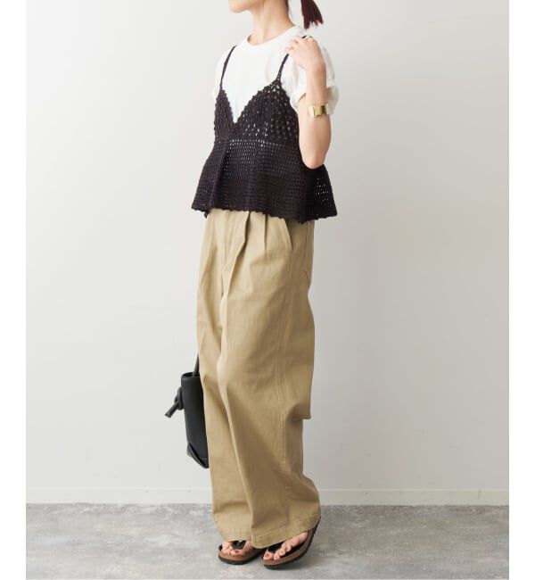 Spick and Span「《追加予約》クロシェニットキャミソール」|キャミソール|