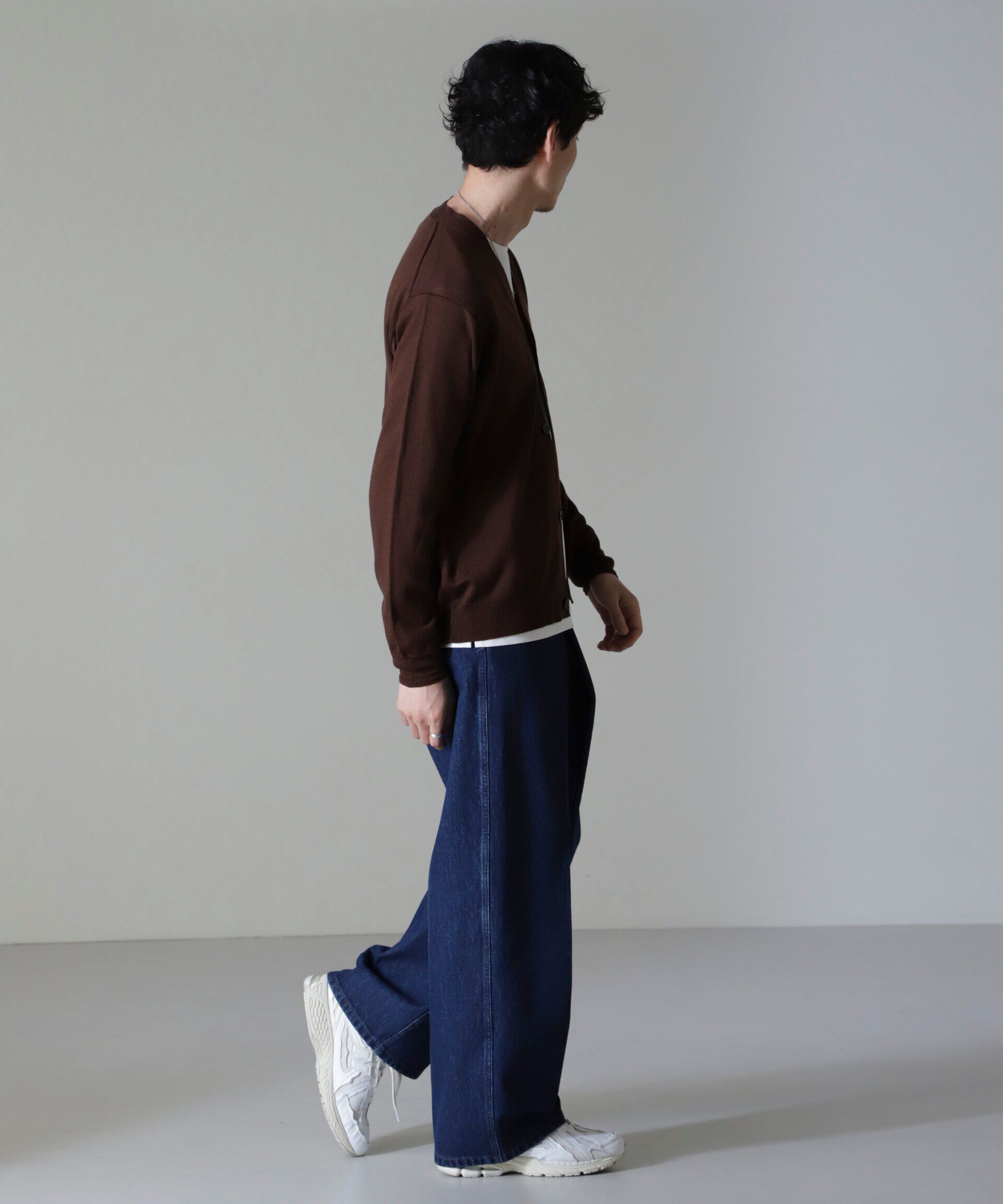 nano･universe「タスマニアミックスベーシックカーディガン」|ニット・セーター|