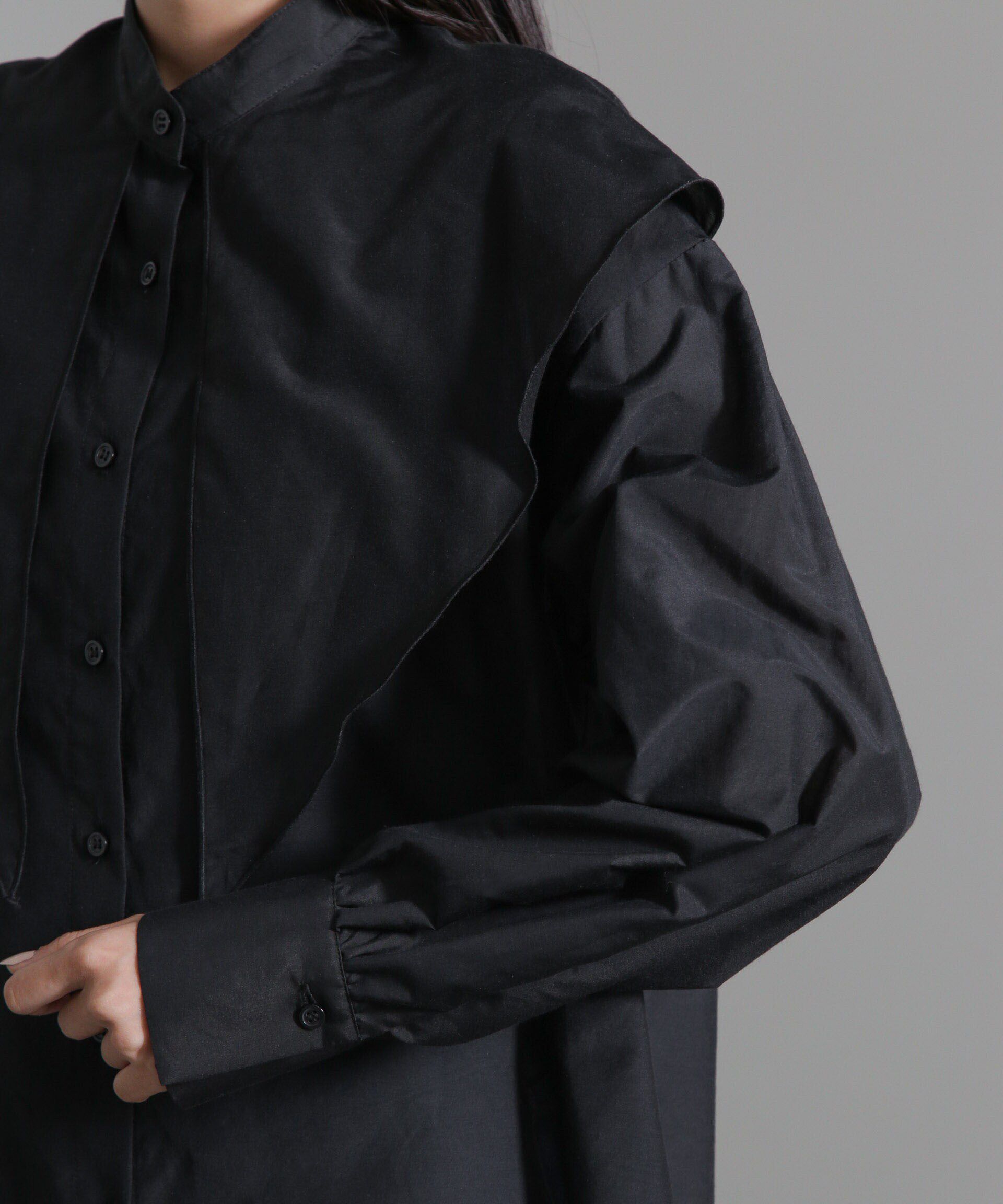 nano･universe「シルク混ビックカラーシャツ」|シャツ・ブラウス|