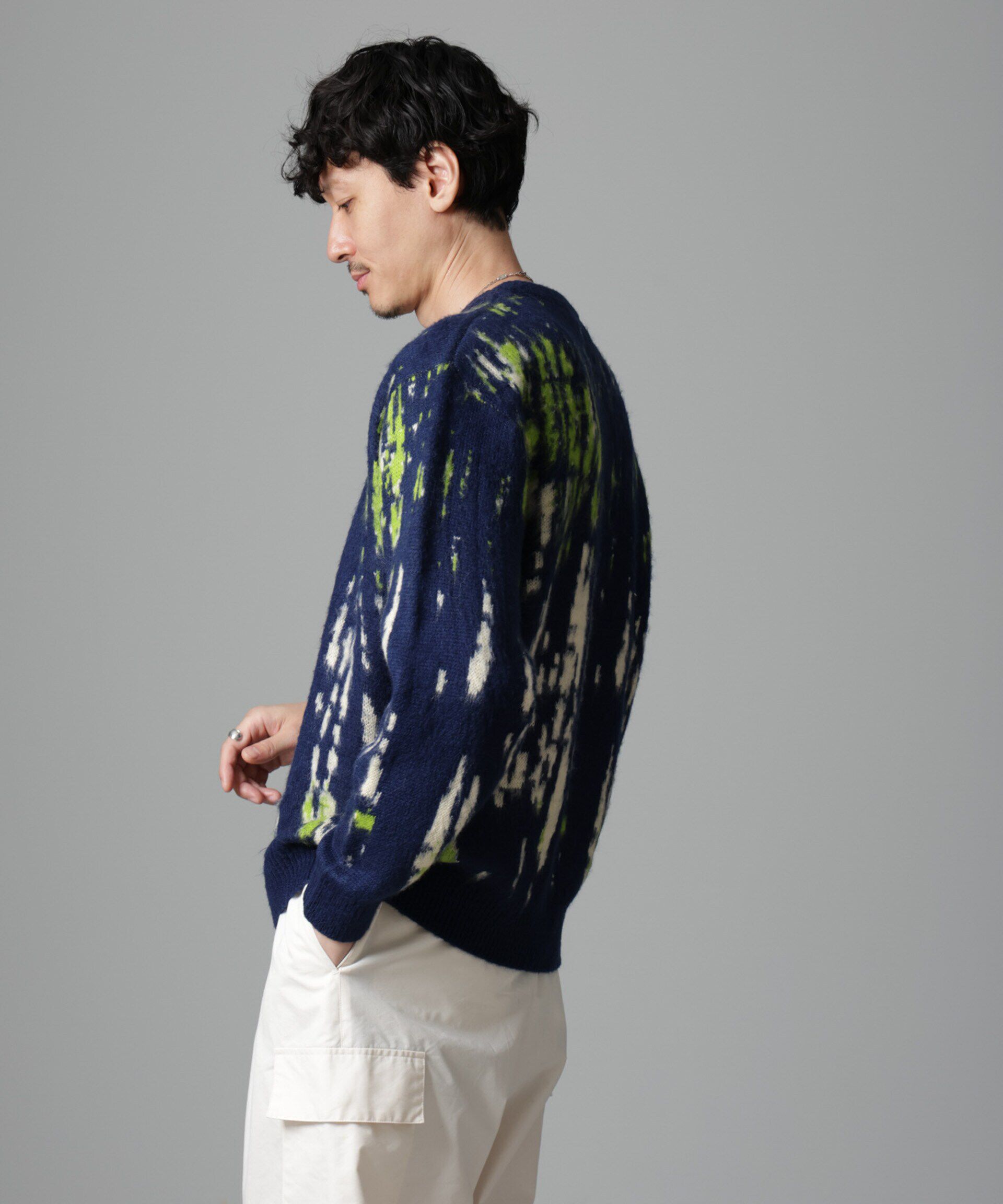 nano･universe「ペイントグラデーションモヘヤライクニット」|ニット・セーター|