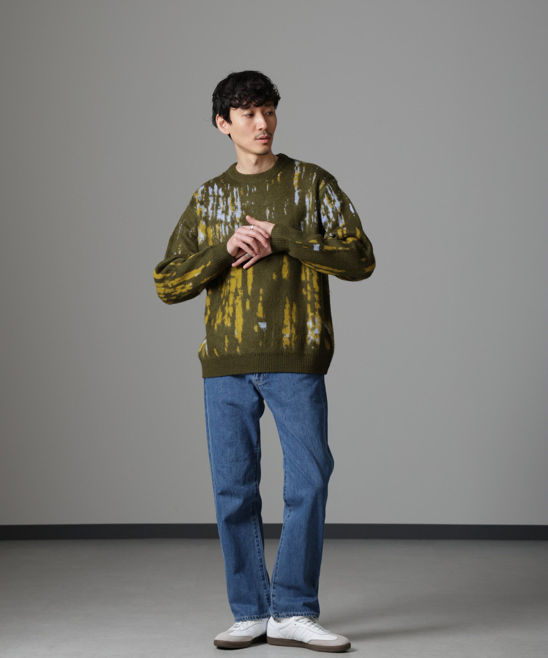 nano･universe「ペイントグラデーションモヘヤライクニット」|ニット・セーター|