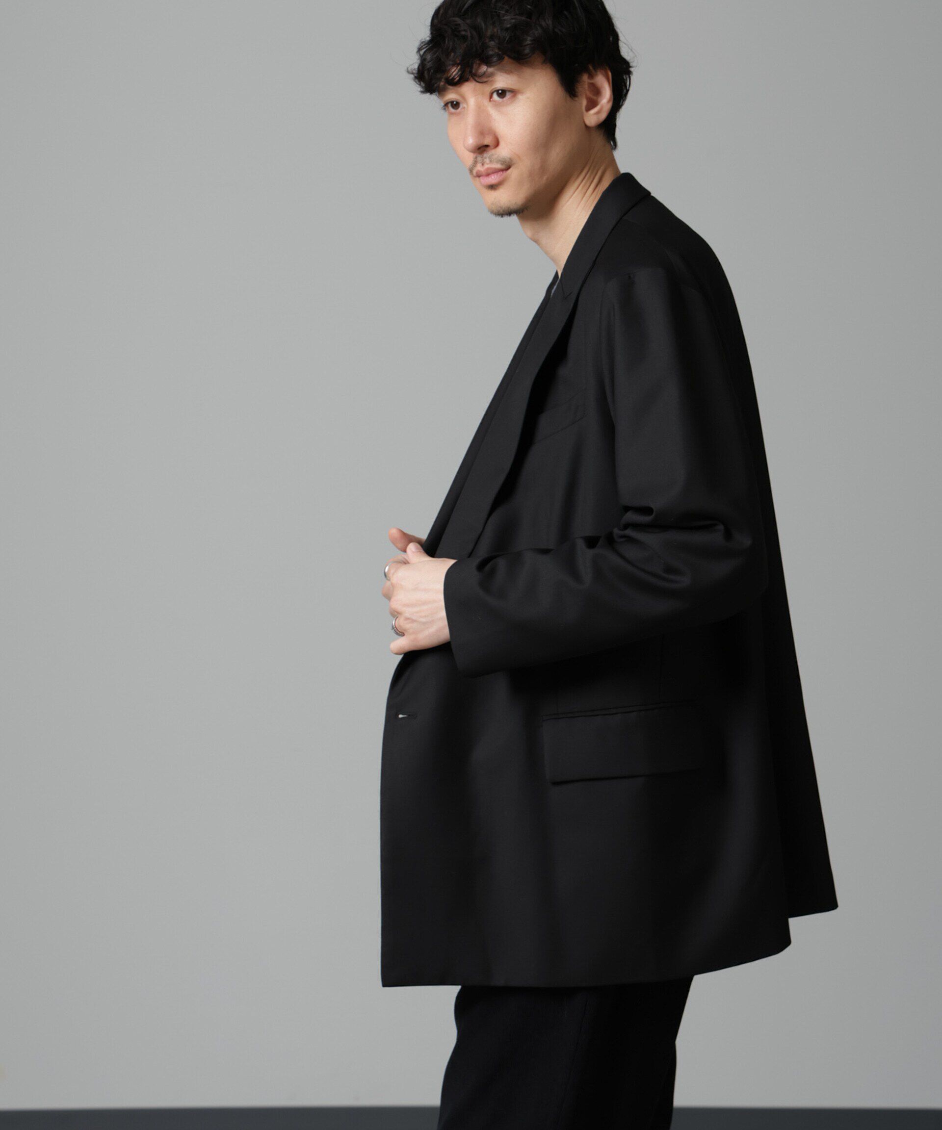 nano･universe「ヴィンテージライク ピークドラペルダブルジャケット」|テーラードジャケット|