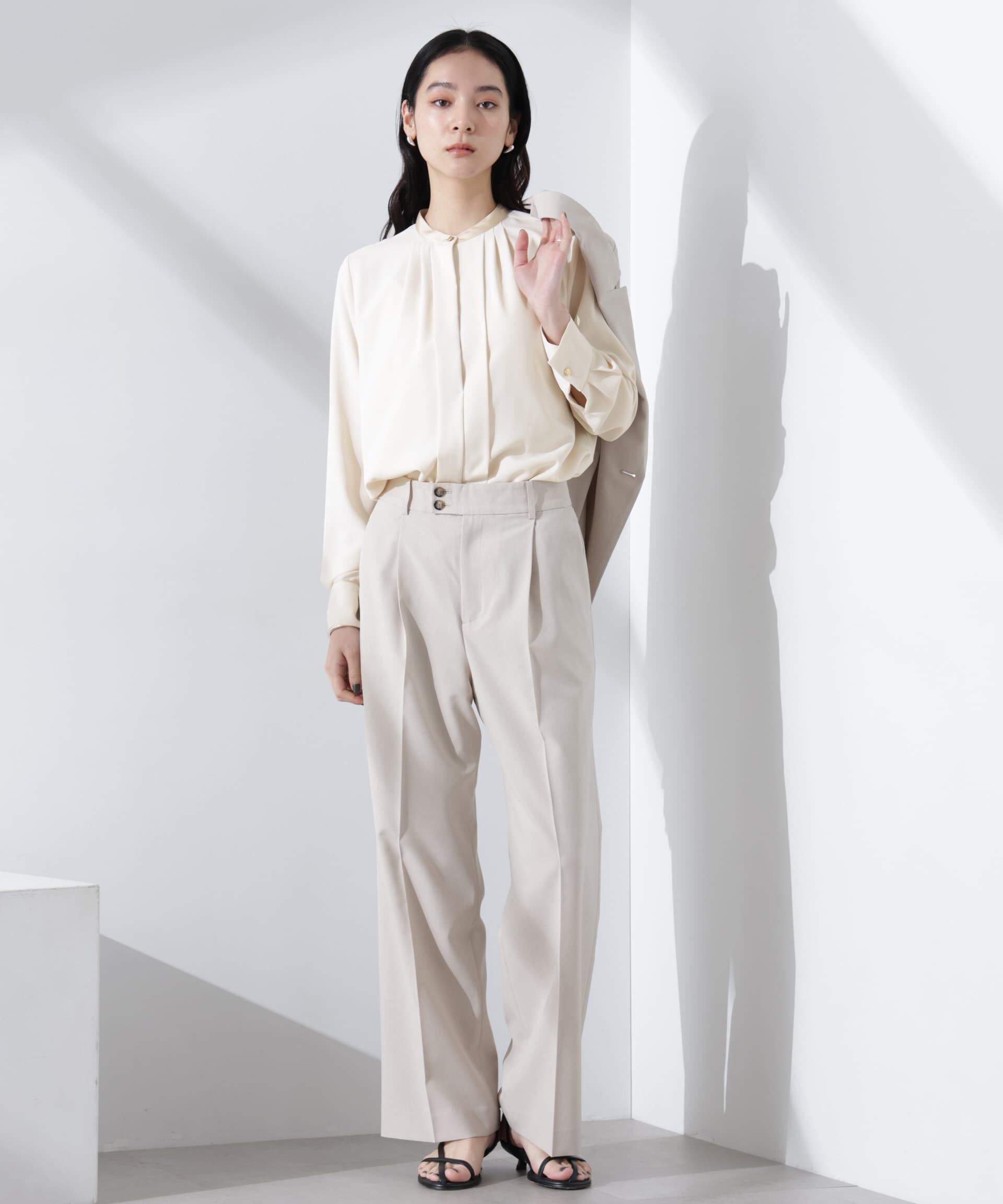 nano･universe「スタンドバイカラータックブラウス」|シャツ・ブラウス|