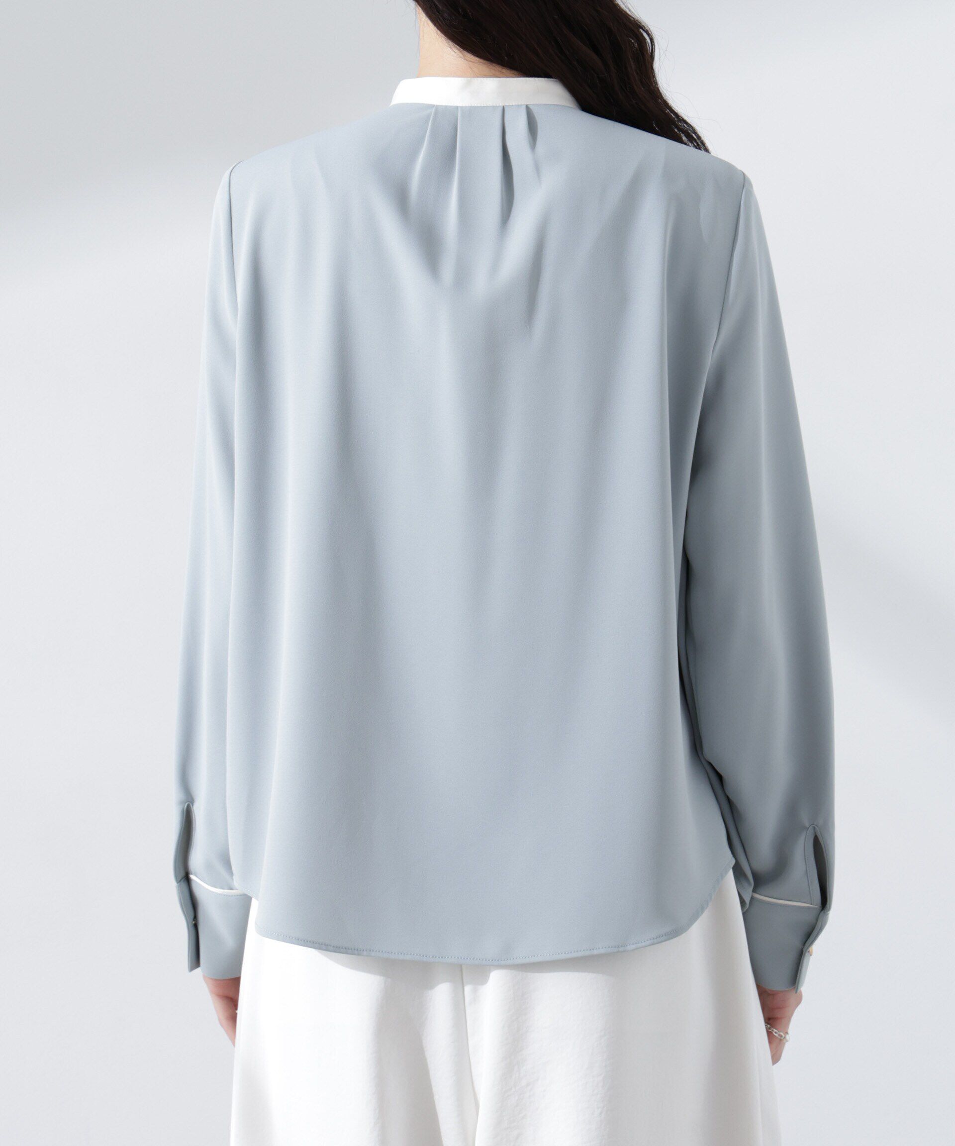 nano･universe「スタンドバイカラータックブラウス」|シャツ・ブラウス|