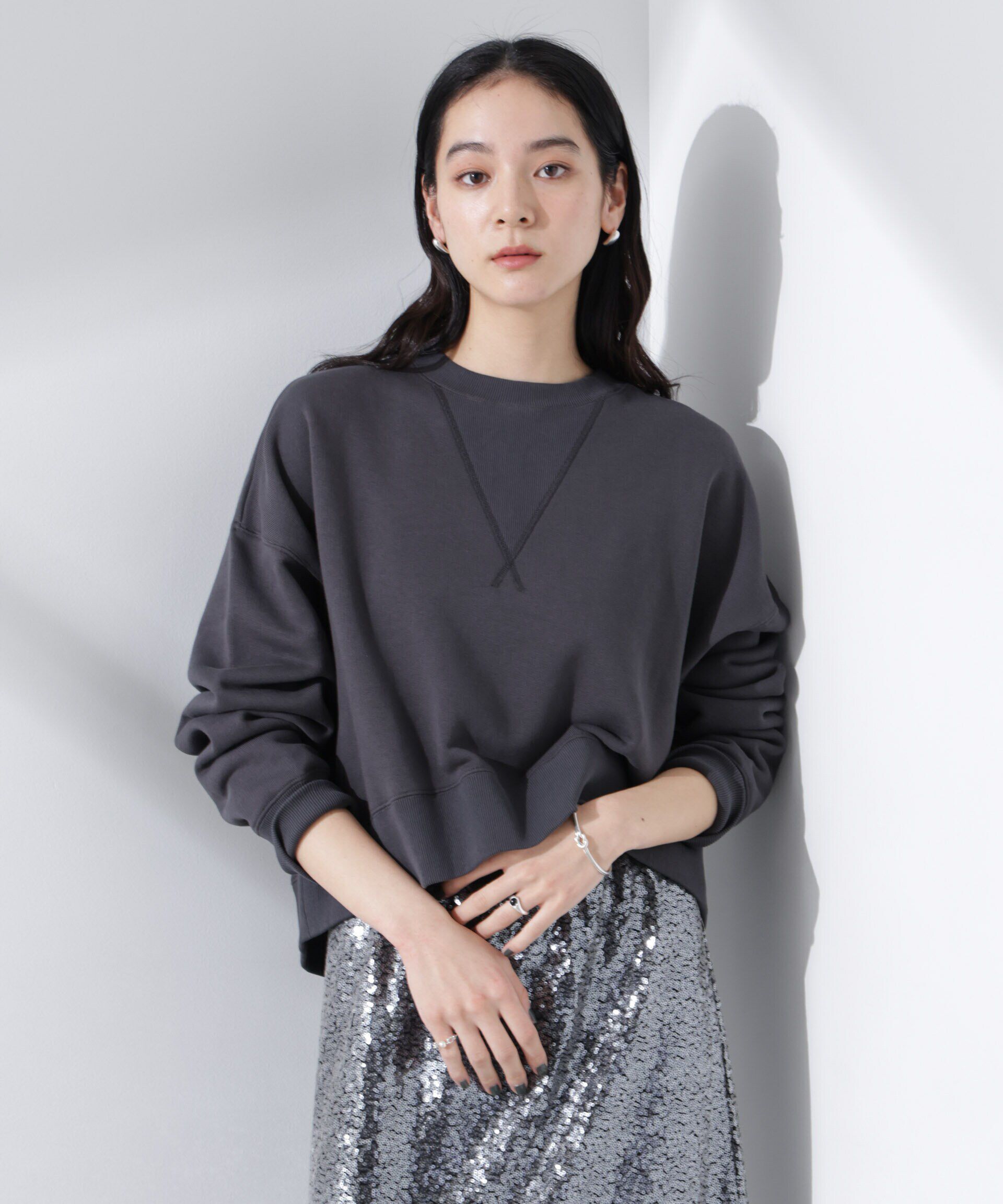 nano･universe「ワイドスリーブスウェットトップス」|Tシャツ・カットソー|