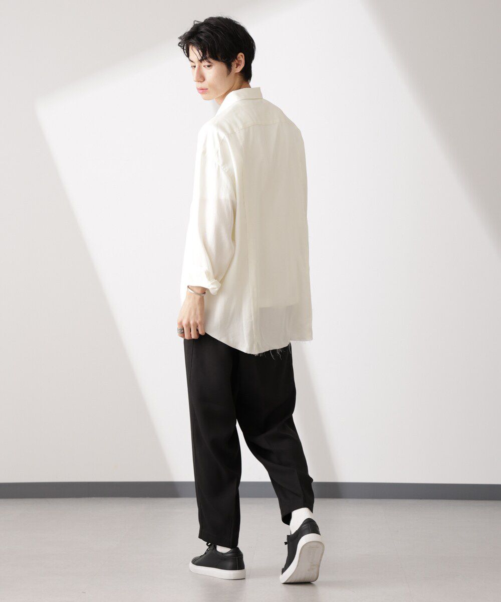nano･universe「カットオフワイドドレープシャツ 長袖」|シャツ・ブラウス|