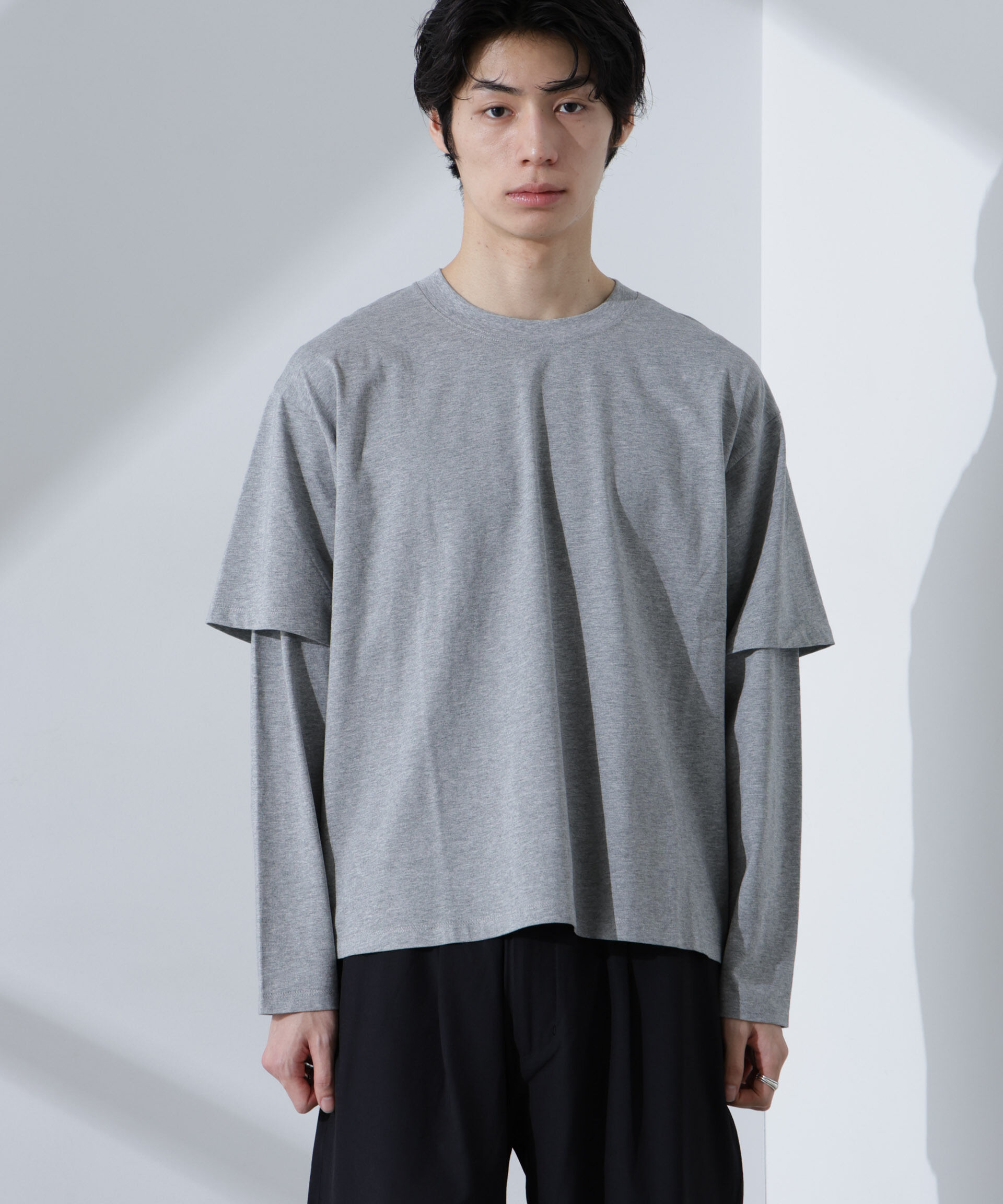 nano･universe「フェイクレイヤードTシャツ 長袖」|Tシャツ・カットソー|