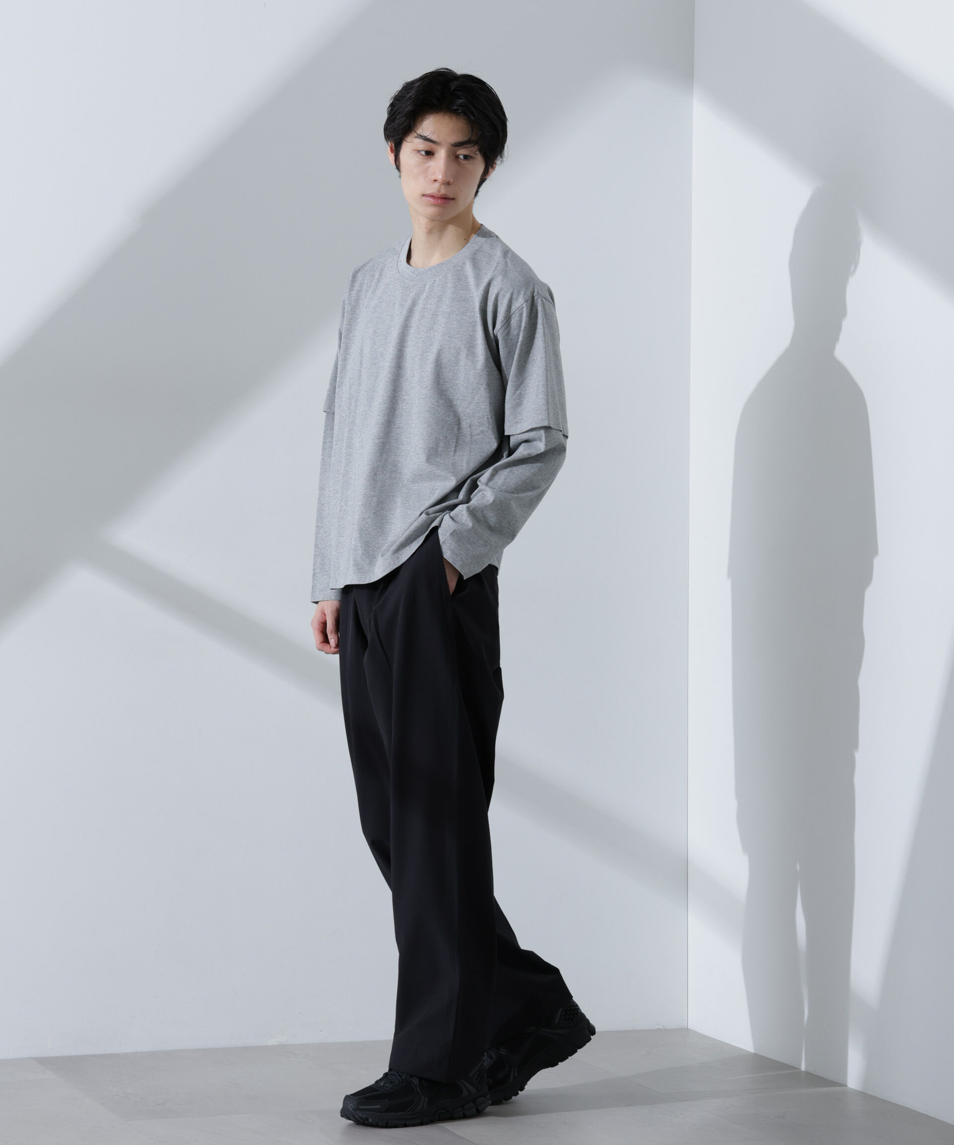 nano･universe「フェイクレイヤードTシャツ 長袖」|Tシャツ・カットソー|