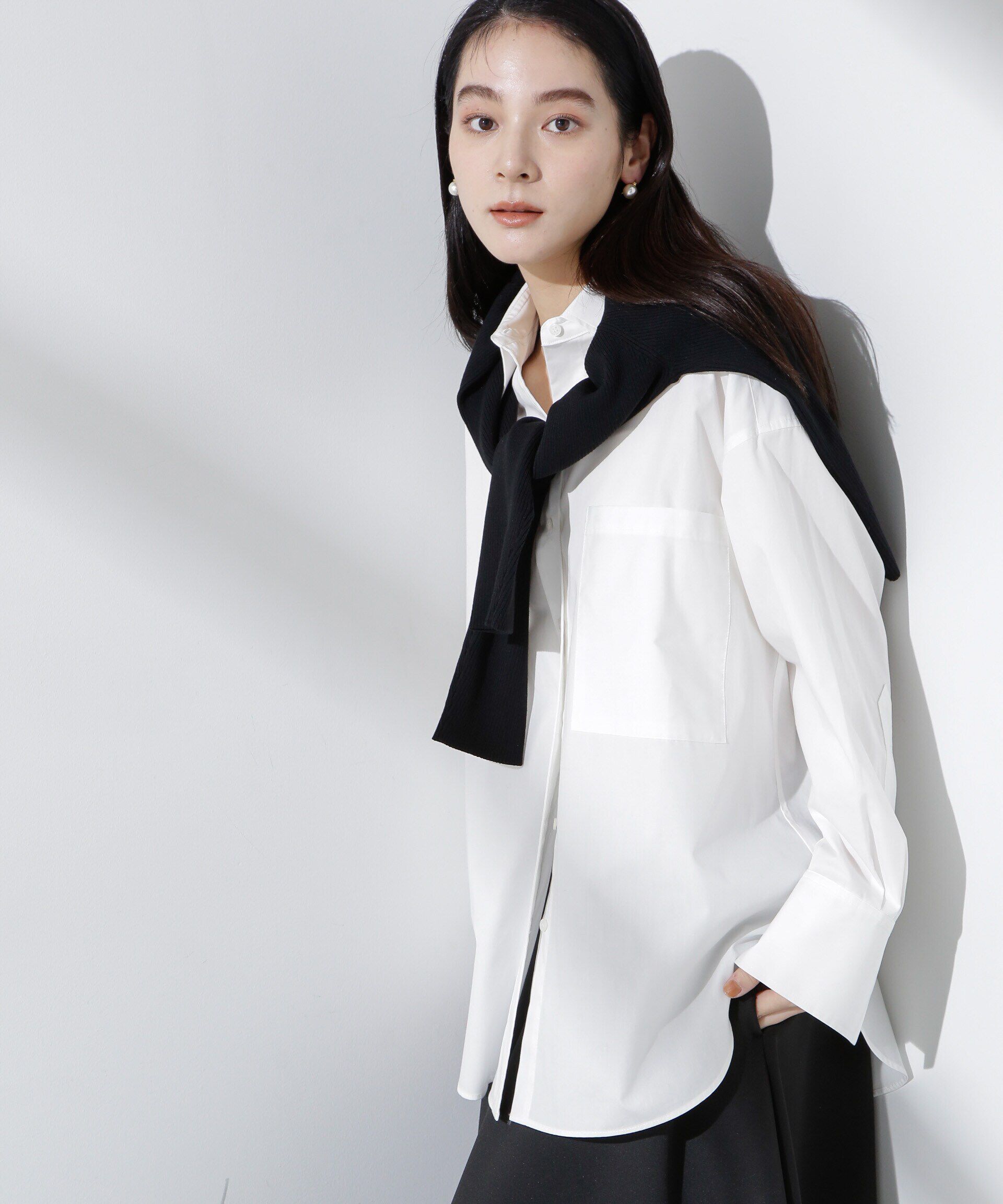 nano･universe「バッククロスオーバーシャツ」|シャツ・ブラウス|