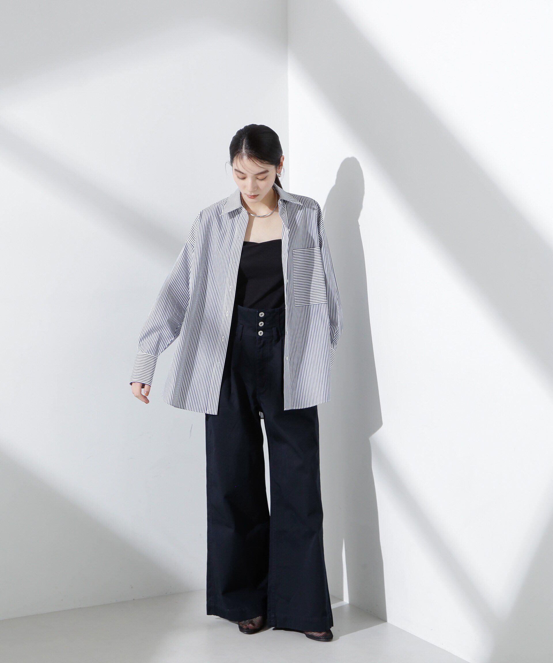 nano･universe「バッククロスオーバーシャツ」|シャツ・ブラウス|