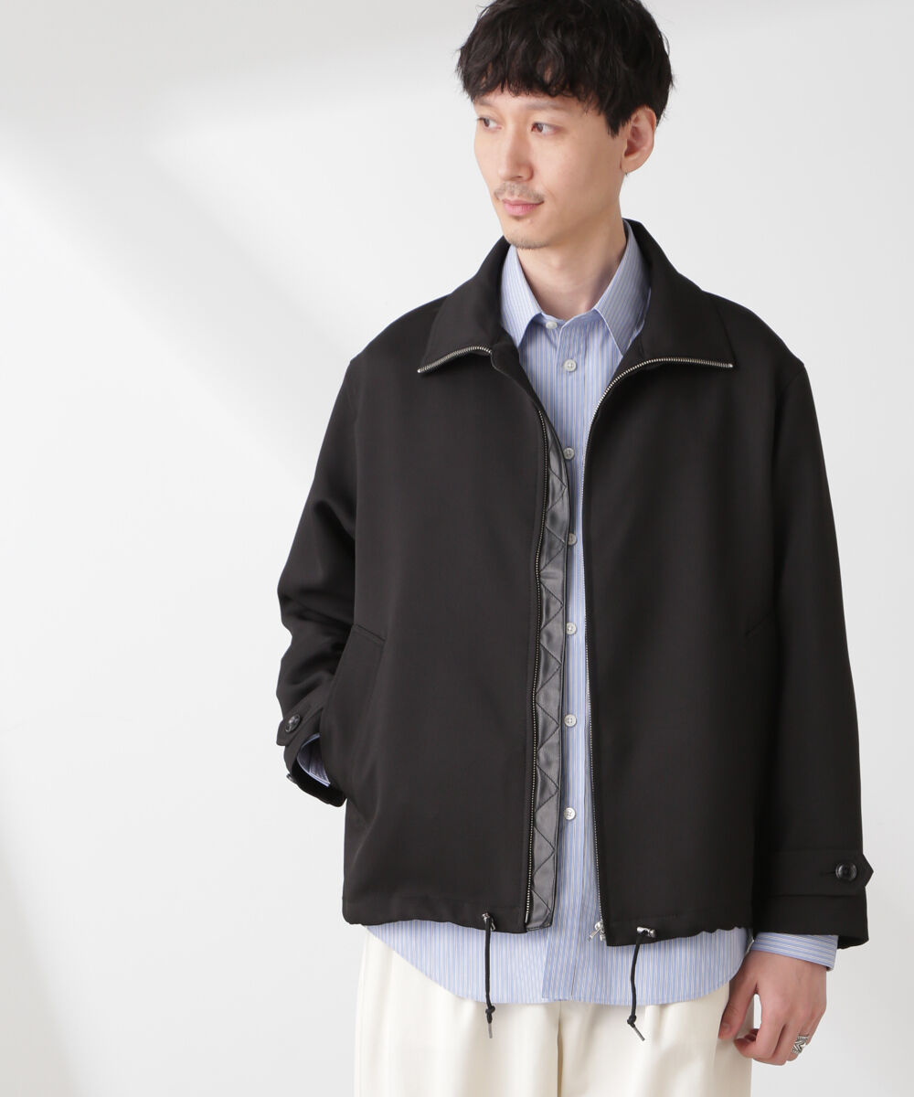 nano･universe「トリプルクロス バルーンブルゾン(セットアップ可)」|ブルゾン・スタジャン|ブラック