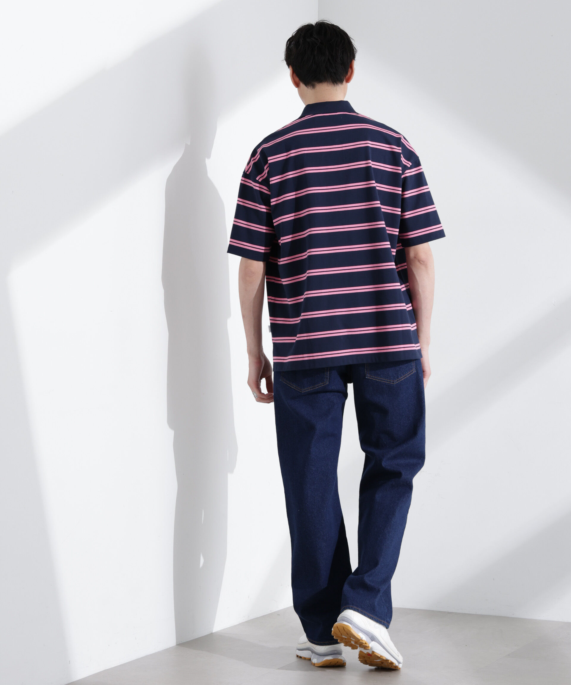 nano･universe「「NJ/CLUB」 オーバーサイズボーダーポロシャツ」|Tシャツ・カットソー|