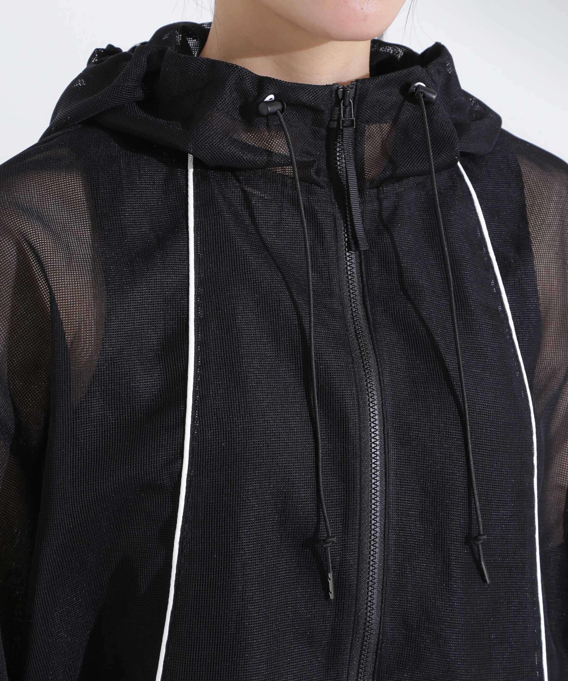 nano･universe「配色パイピングメッシュブルゾン」|ブルゾン・スタジャン|