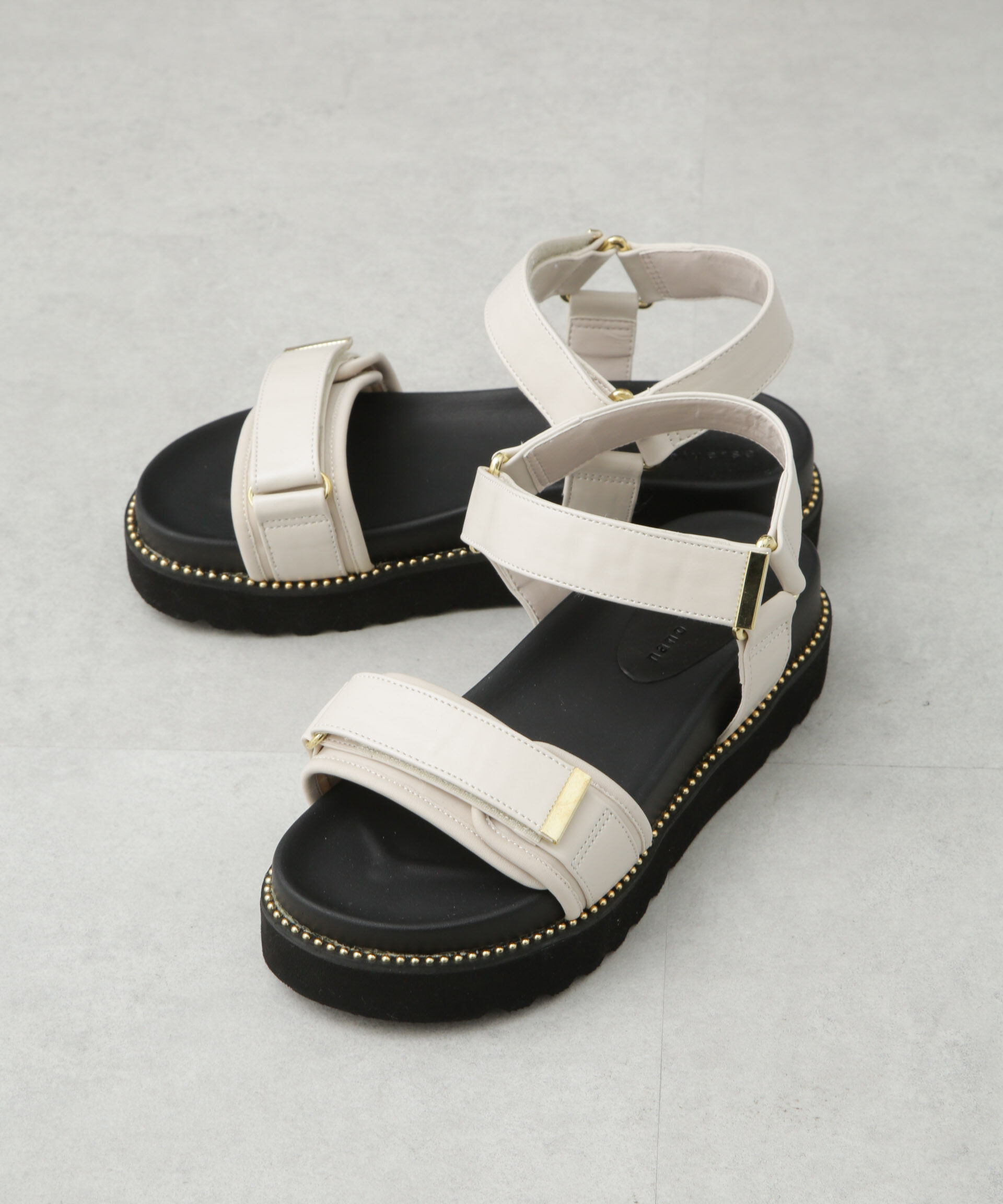 nano･universe「ベルトプラットフォームサンダル」|ビジネス・ドレスシューズ|