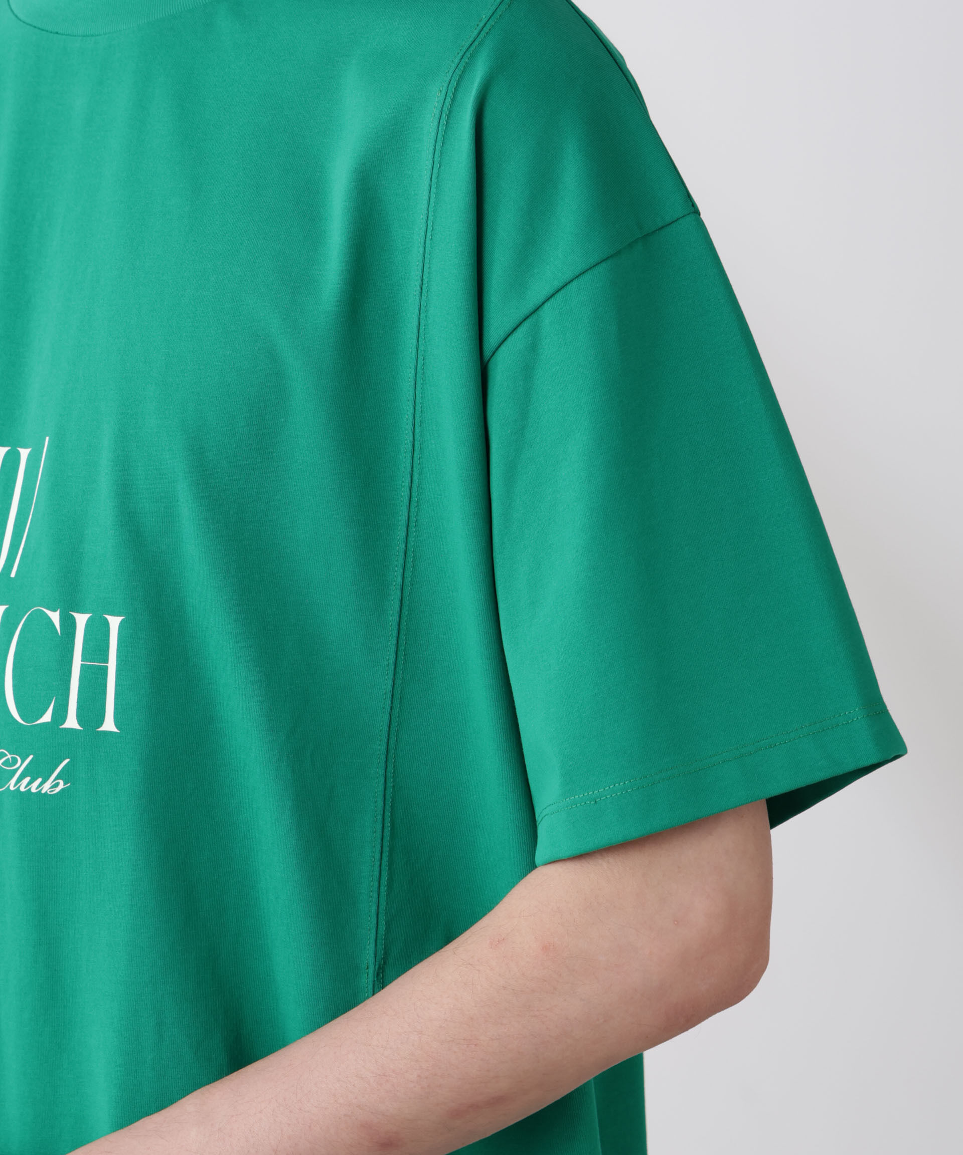 nano･universe「「NJ/CLUB」 ENRICHプリント切り替え Tシャツ」|Tシャツ・カットソー|