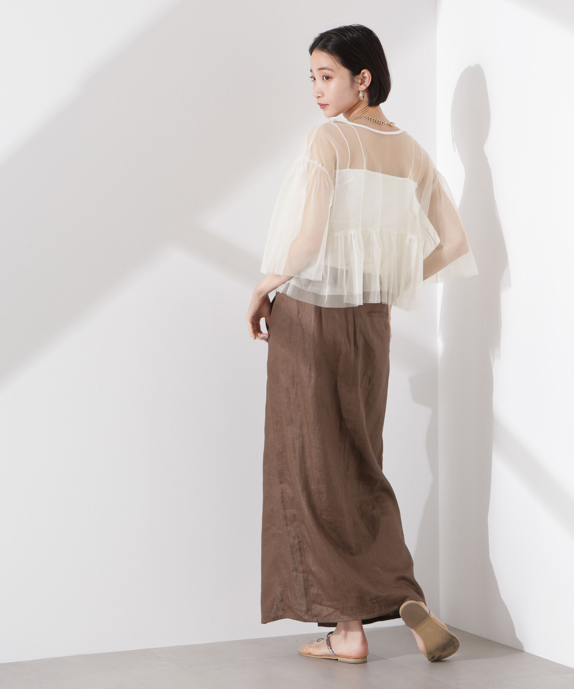 nano･universe「チュールティアードブラウス」|シャツ・ブラウス|