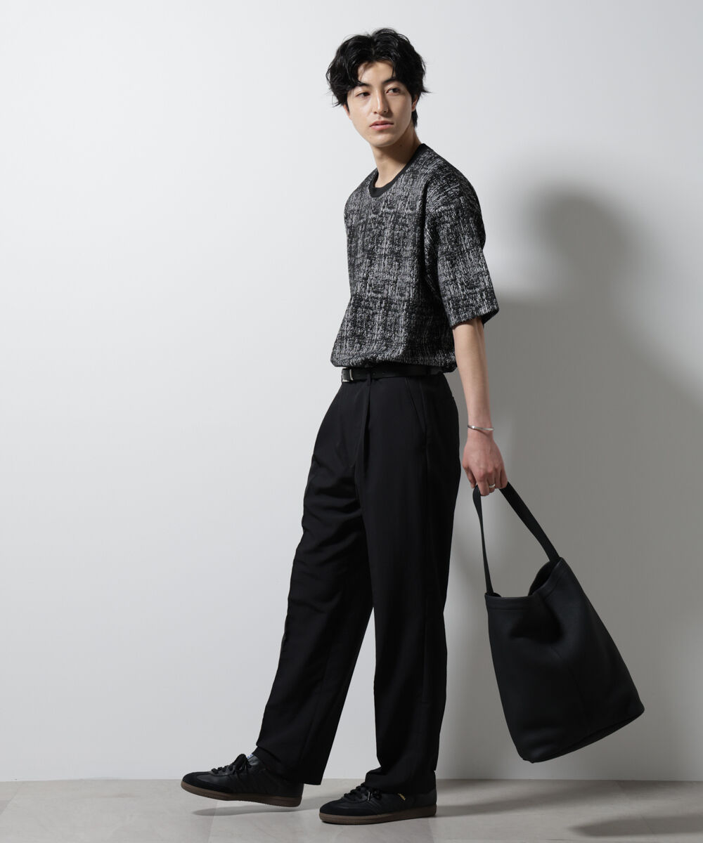 nano･universe「パターンジャガードワイドTシャツ」|Tシャツ・カットソー|