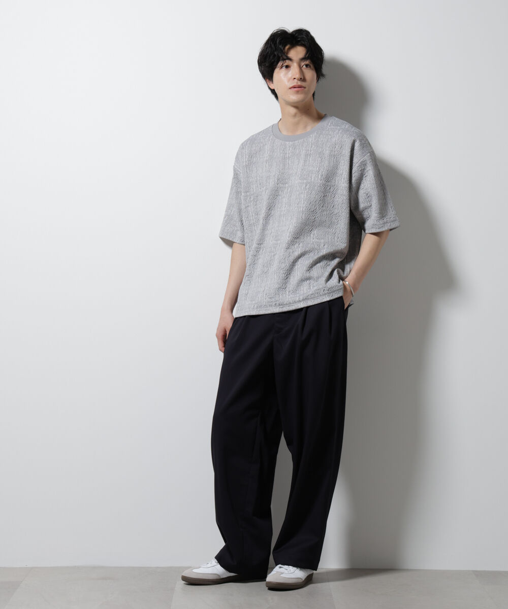 nano･universe「パターンジャガードワイドTシャツ」|Tシャツ・カットソー|