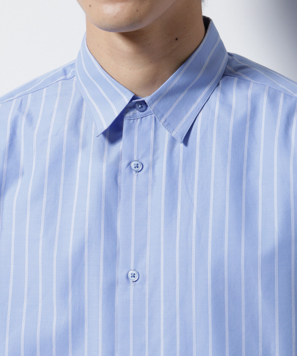 nano･universe「クレイジーストライプシャツ 半袖 １」|シャツ・ブラウス|