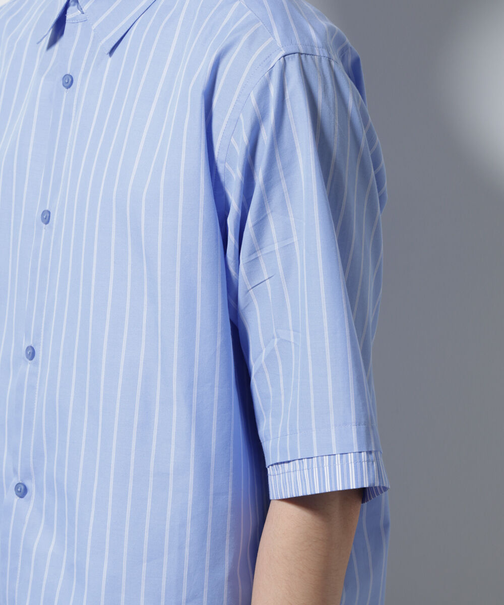 nano･universe「クレイジーストライプシャツ 半袖 １」|シャツ・ブラウス|