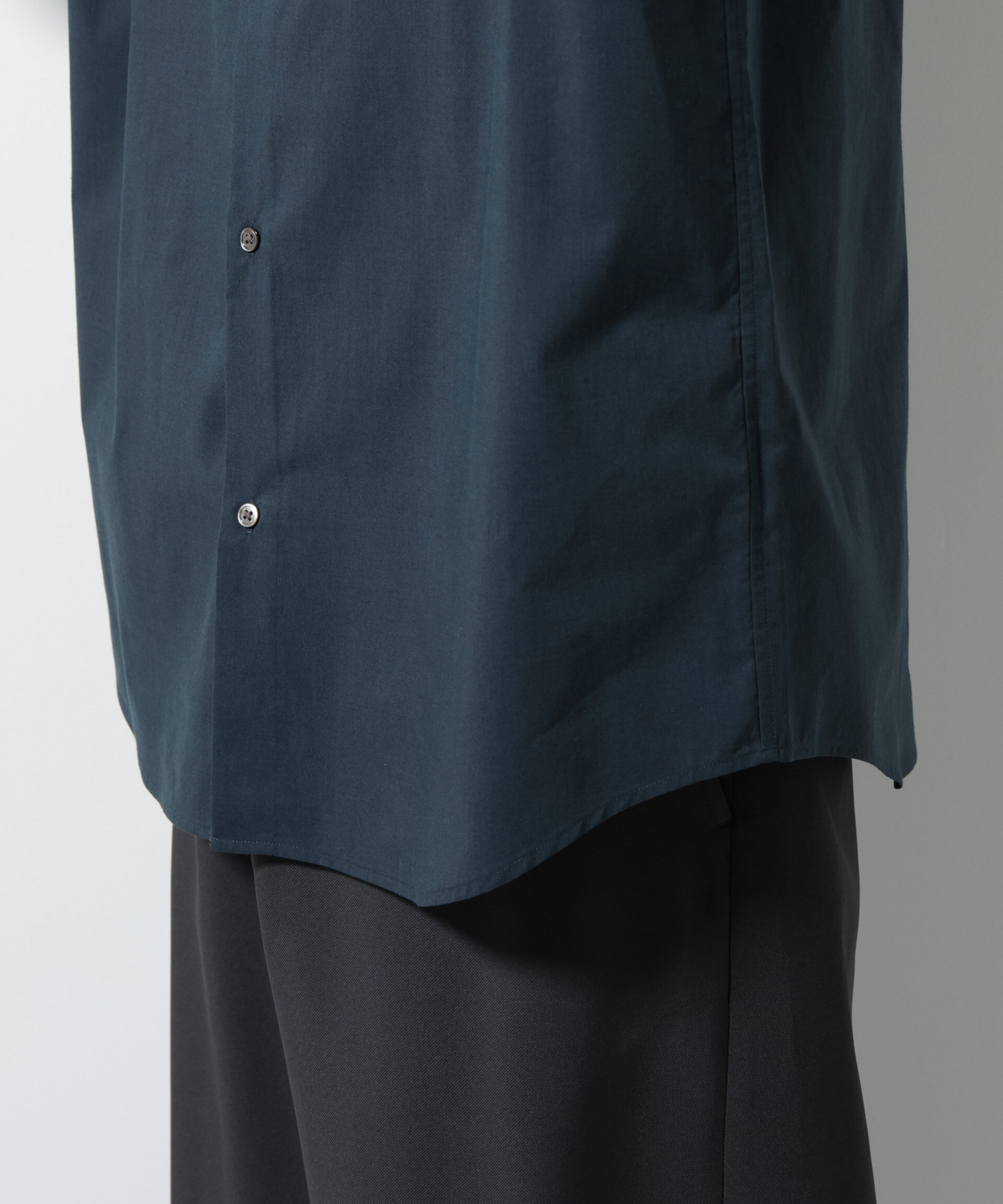 nano･universe「TEXBRID(R)バンドカラーシャツ 半袖」|シャツ・ブラウス|