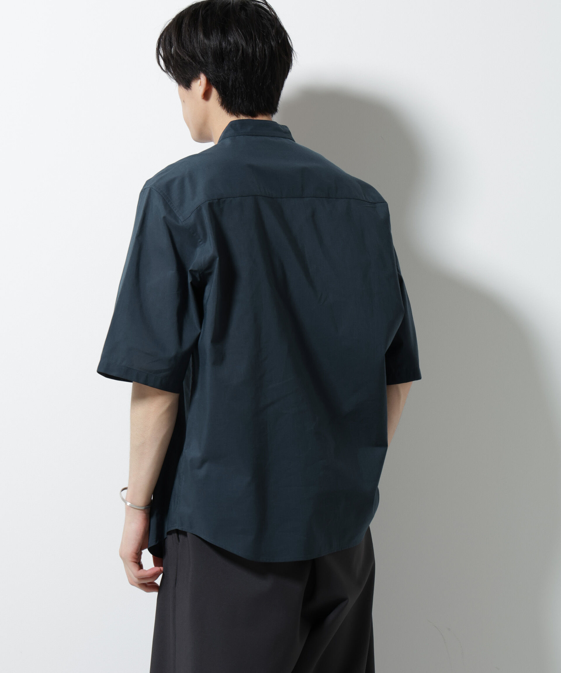 nano･universe「TEXBRID(R)バンドカラーシャツ 半袖」|シャツ・ブラウス|