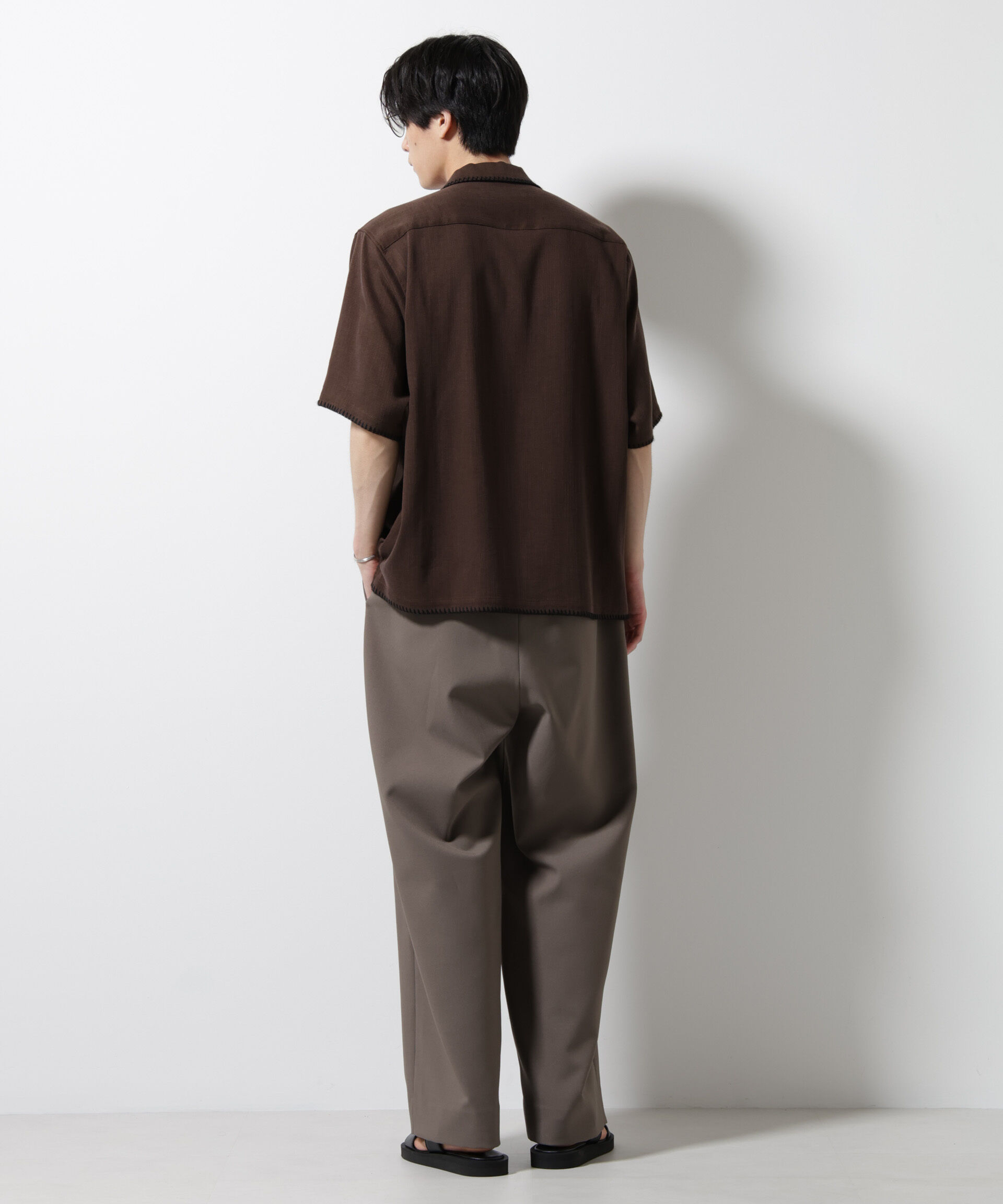 nano･universe「ハンドステッチリラックスシャツ 半袖」|シャツ・ブラウス|