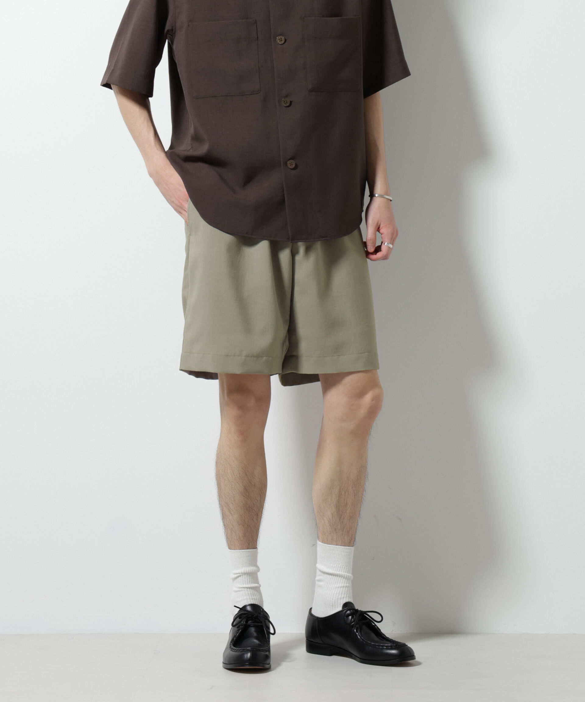 nano･universe「メランジドライイージーショートパンツ（セットアップ可）」|チノ|