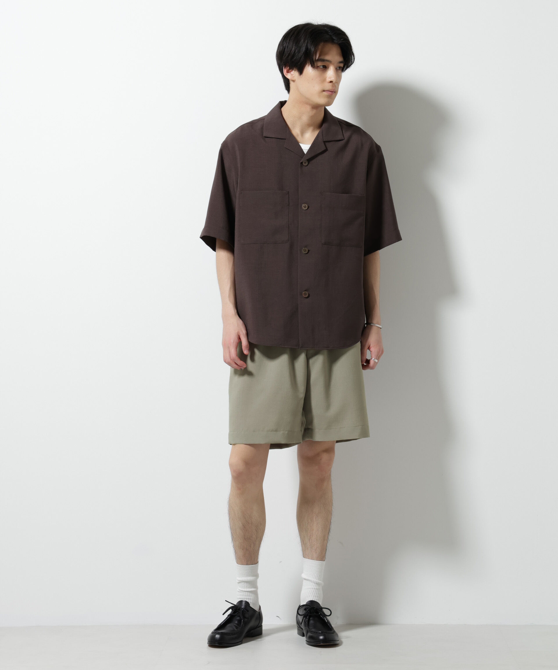 nano･universe「メランジドライイージーショートパンツ（セットアップ可）」|チノ|