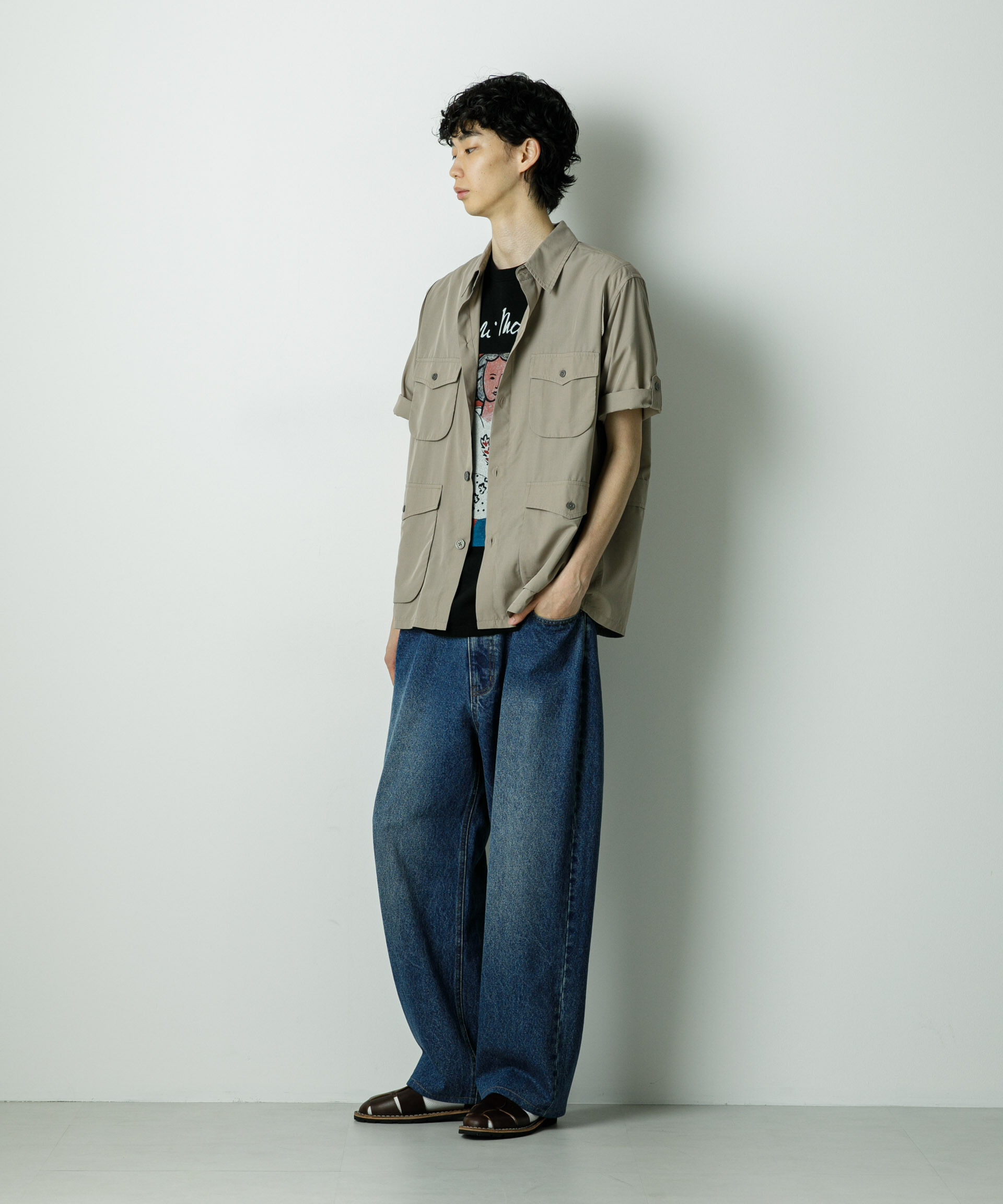 nano･universe「｢HOTEL PALACE｣TRポプリンサファリシャツ」|シャツ・ブラウス|