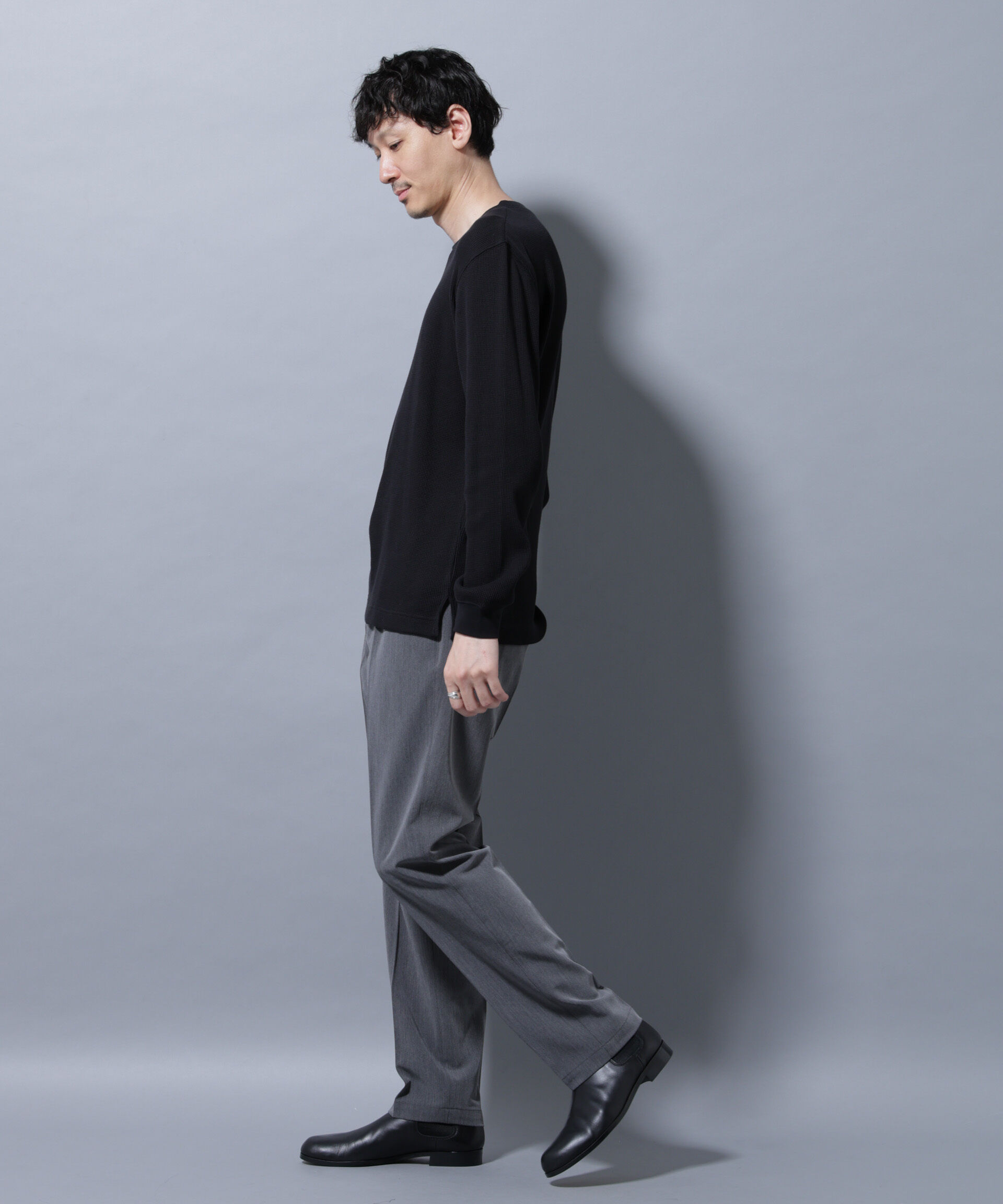 nano･universe「アンチスメルワッフルTシャツ 長袖」|Tシャツ・カットソー|