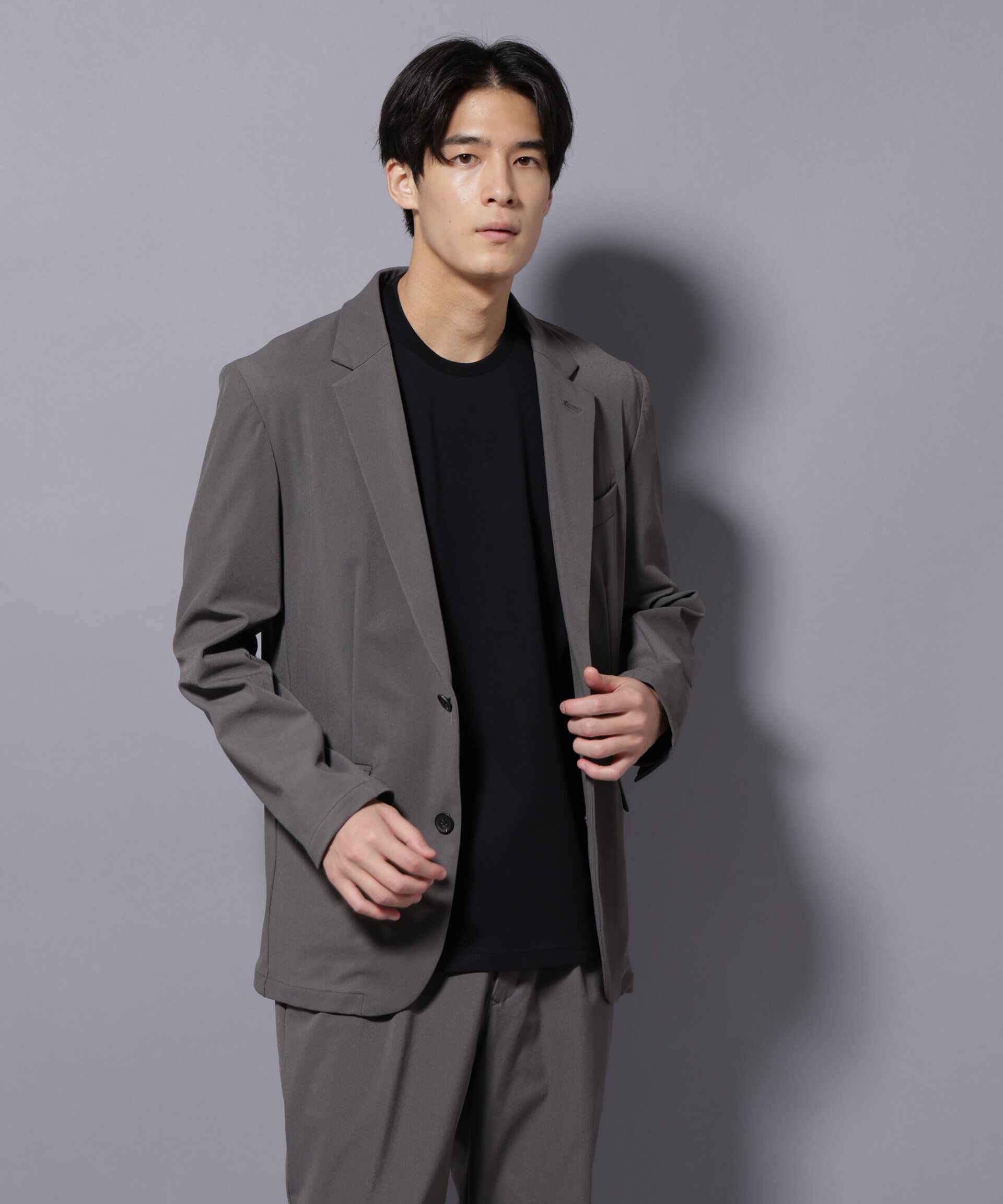 nano･universe「｢Damerino｣ ナイロンストレッチトリコットセットアップ」|スーツ|