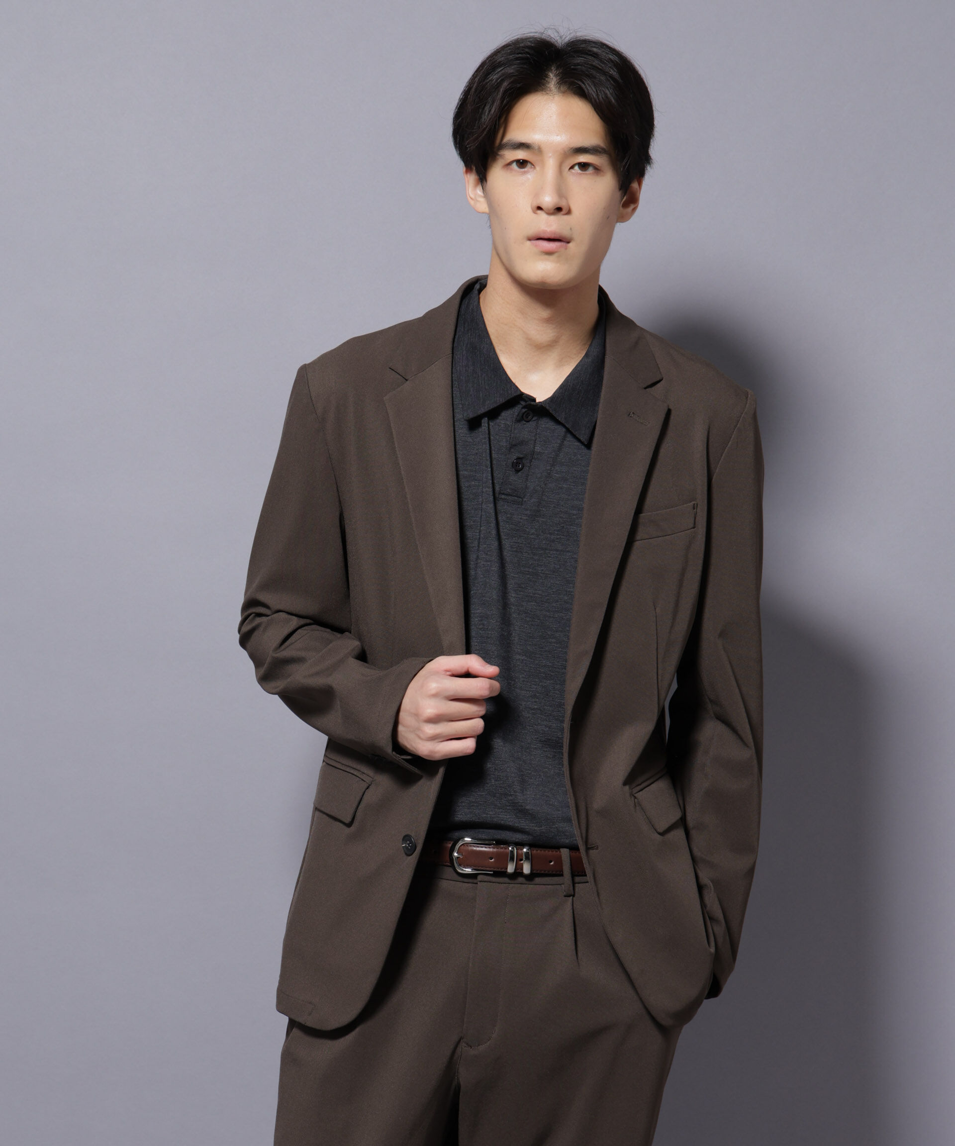 nano･universe「｢Damerino｣ ナイロンストレッチトリコットセットアップ」|スーツ|