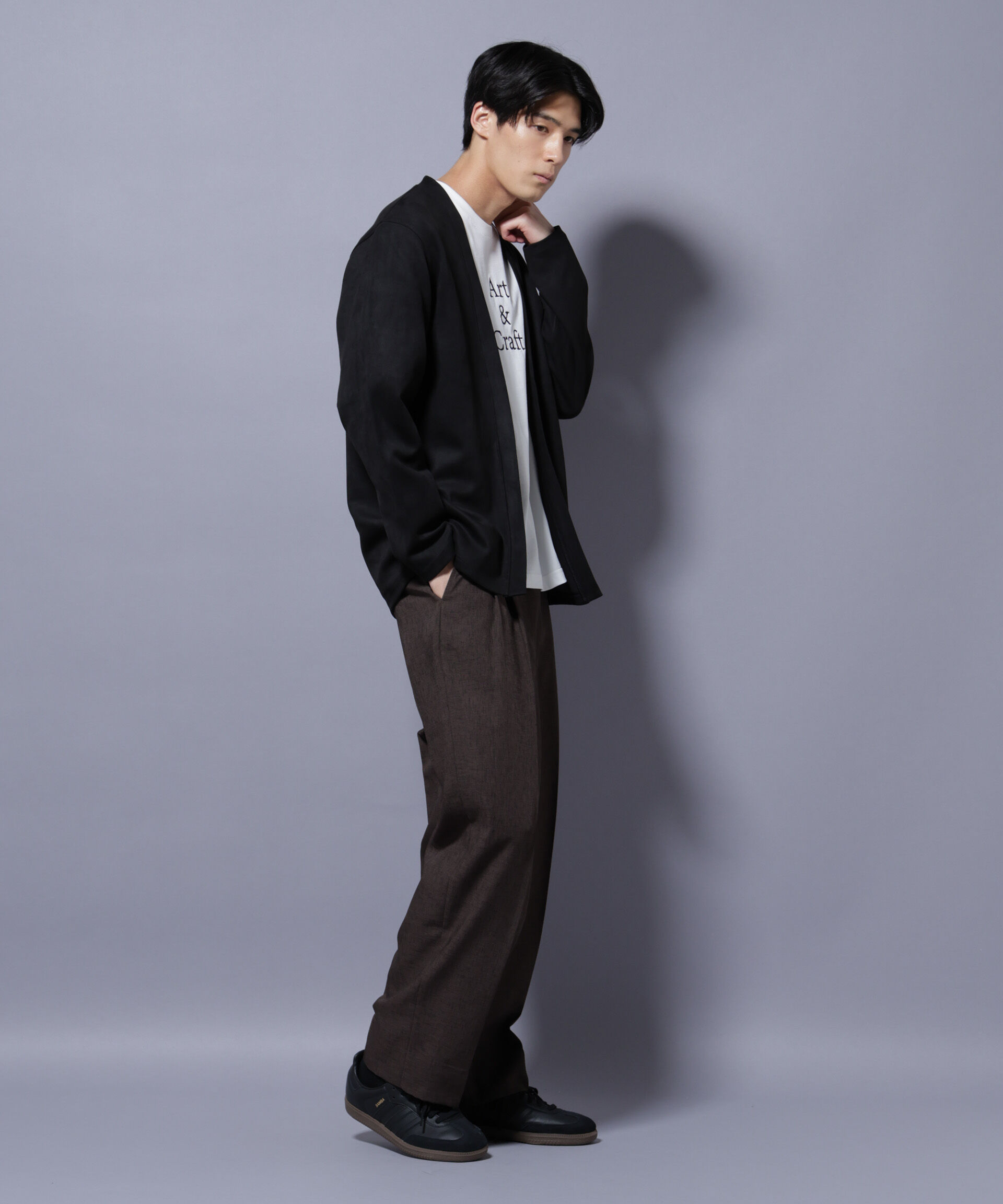 nano･universe「フェイクスエードトッパーカーディガン」|Tシャツ・カットソー|