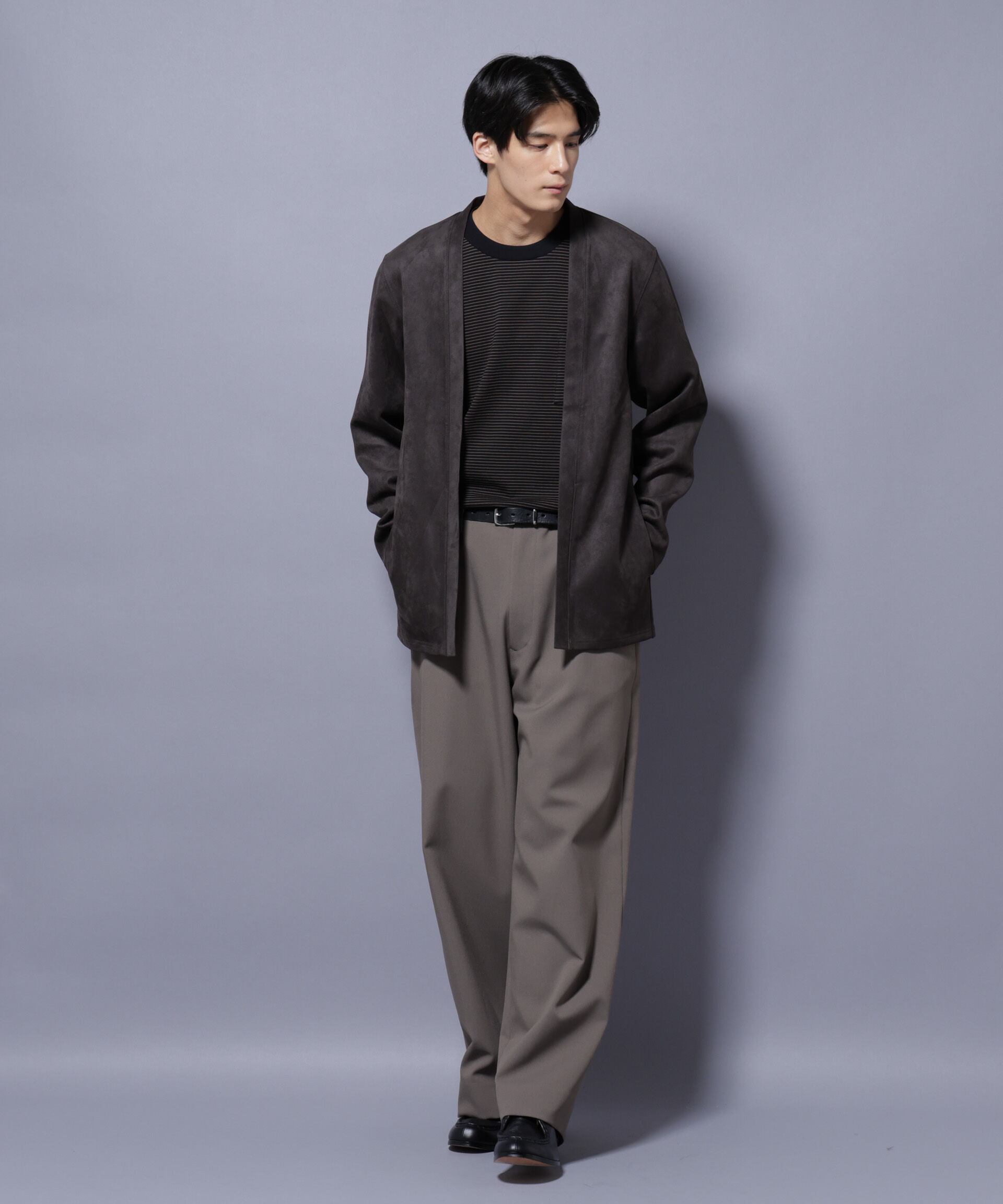 nano･universe「フェイクスエードトッパーカーディガン」|Tシャツ・カットソー|