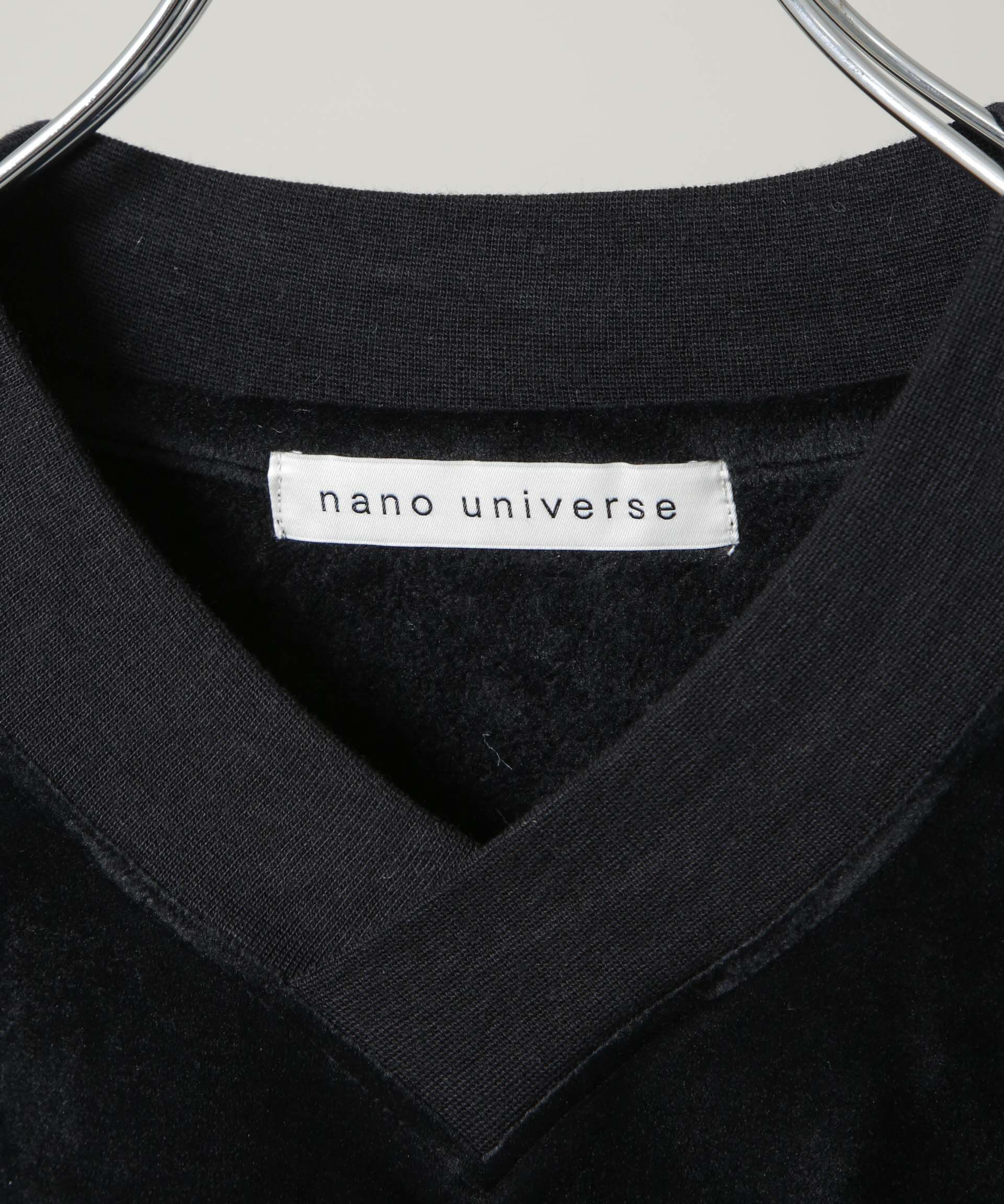 nano･universe「ベロアプルオーバー Vネックスウェット」|Tシャツ・カットソー|