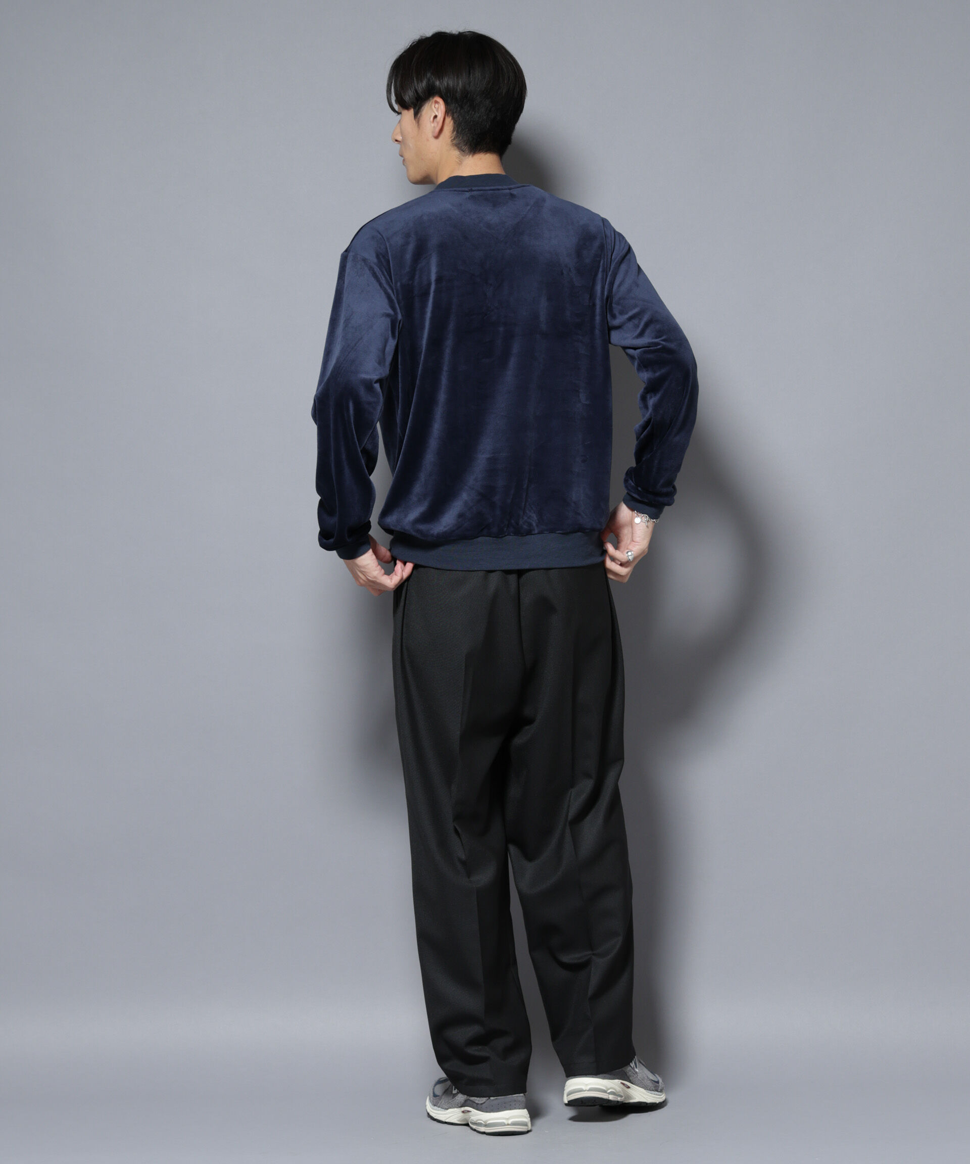 nano･universe「ベロアプルオーバー Vネックスウェット」|Tシャツ・カットソー|