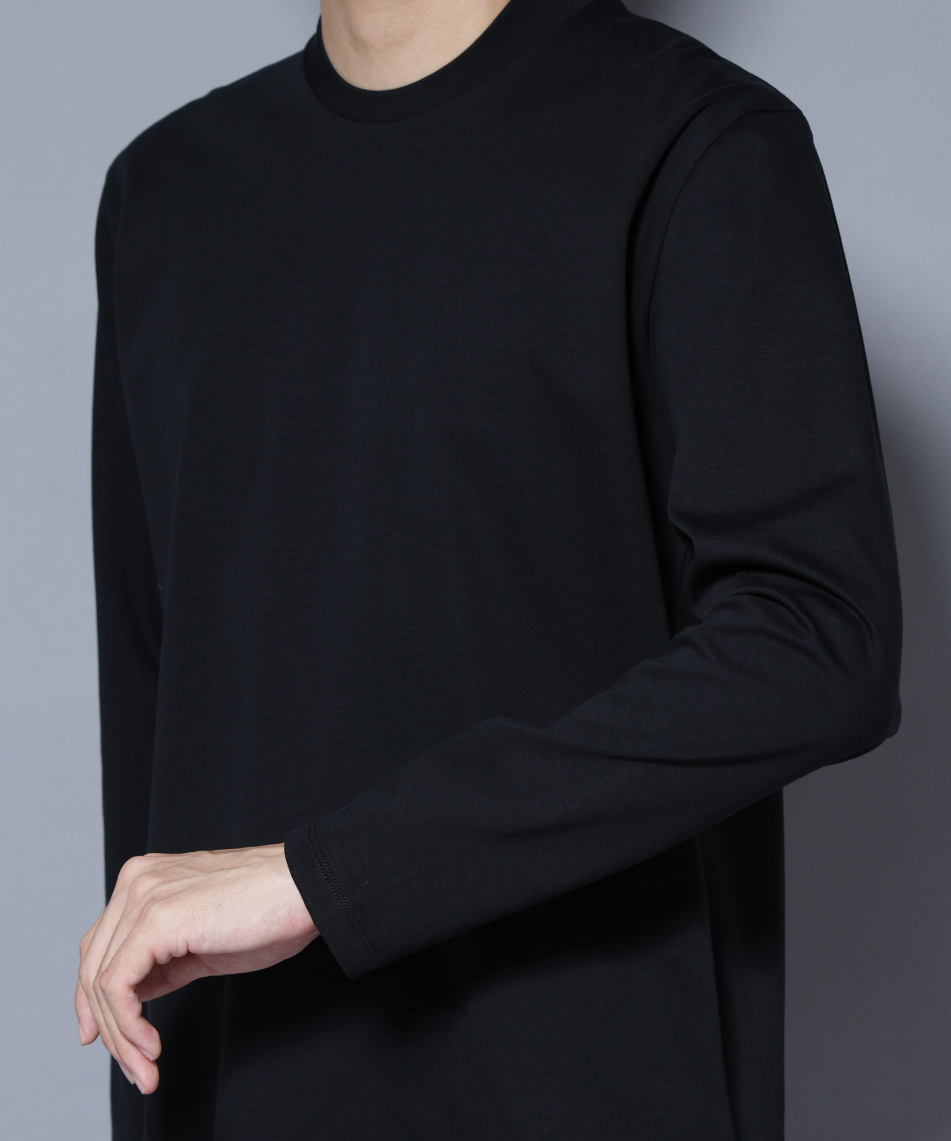 nano･universe「ジャケT(R)  プレミアム クルーネック 長袖」|Tシャツ・カットソー|